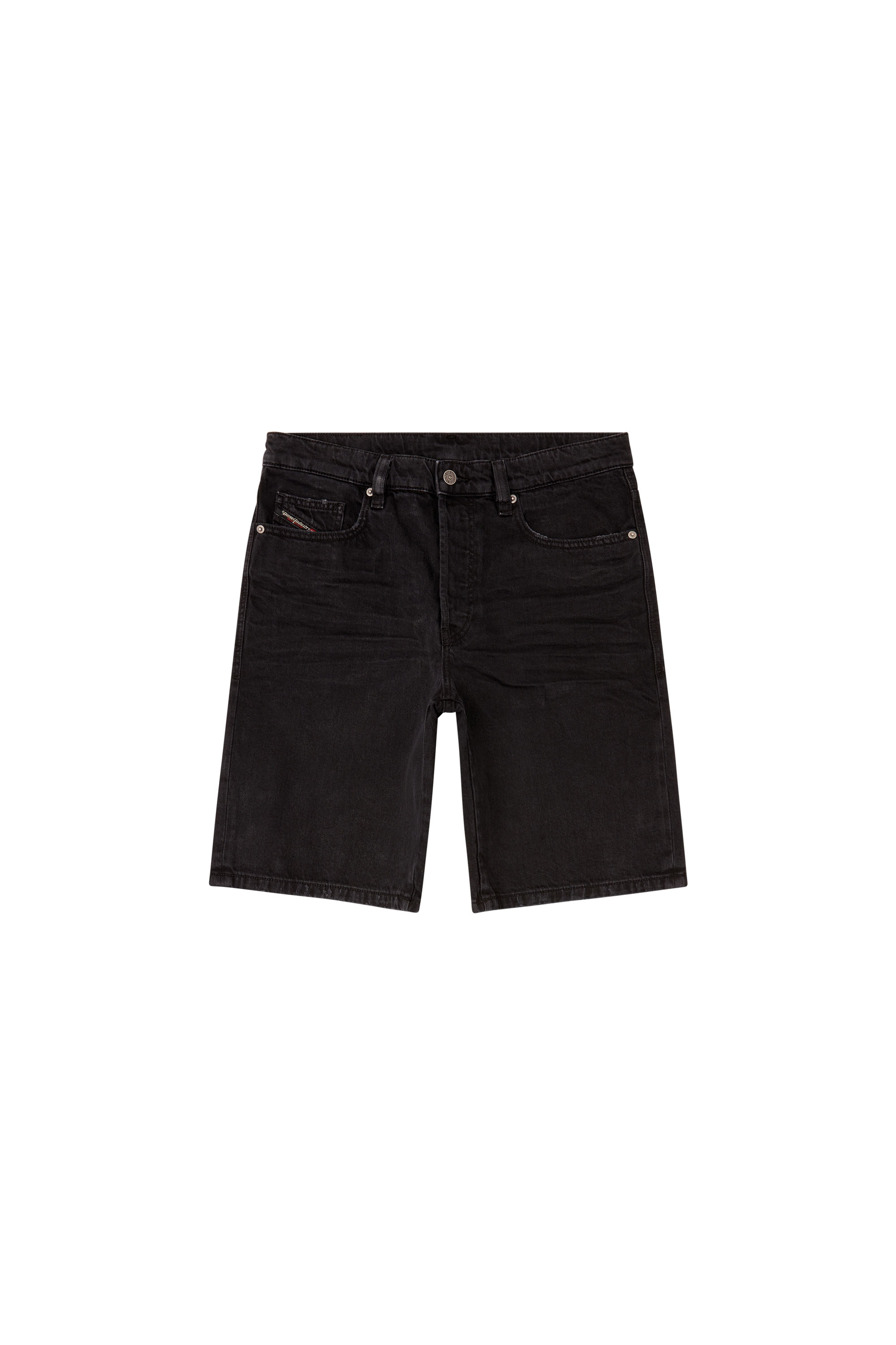 Diesel - REGULAR-SHORT, Man's Denim shorts in Black - 2