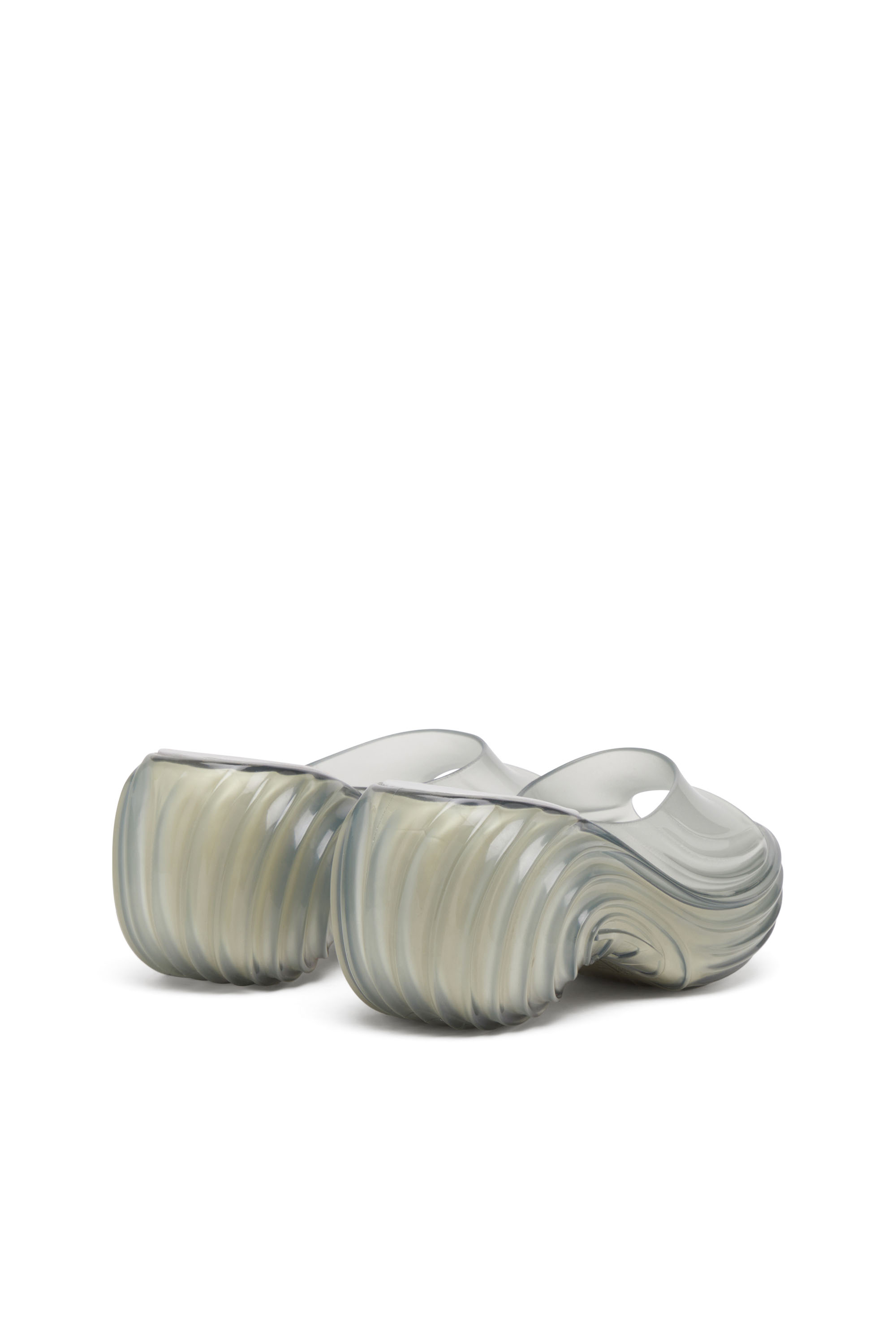 Diesel - MELISSA QUANTUM PLATFORM, Woman's Platform mule in Melflex® in Light Grey - 3