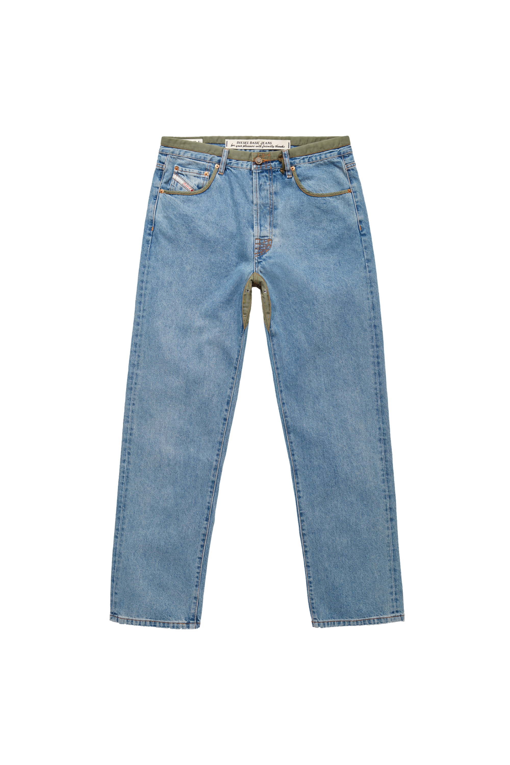 Diesel - DxD-P2 0CBBI Straight Jeans, Light Blue - Image 5
