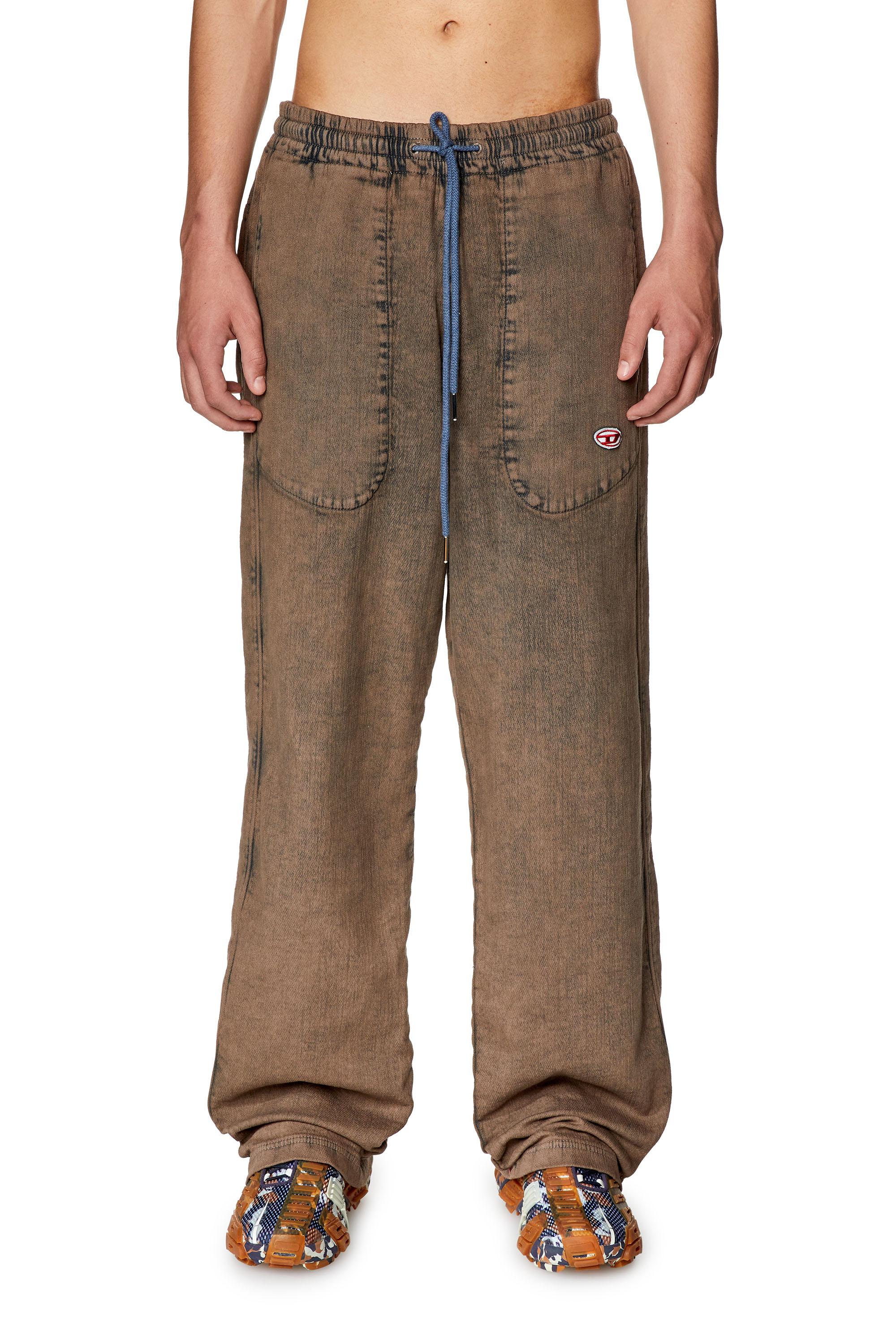 Diesel - D-Martians Track Denim 09H04 Straight, Light Brown - Image 1