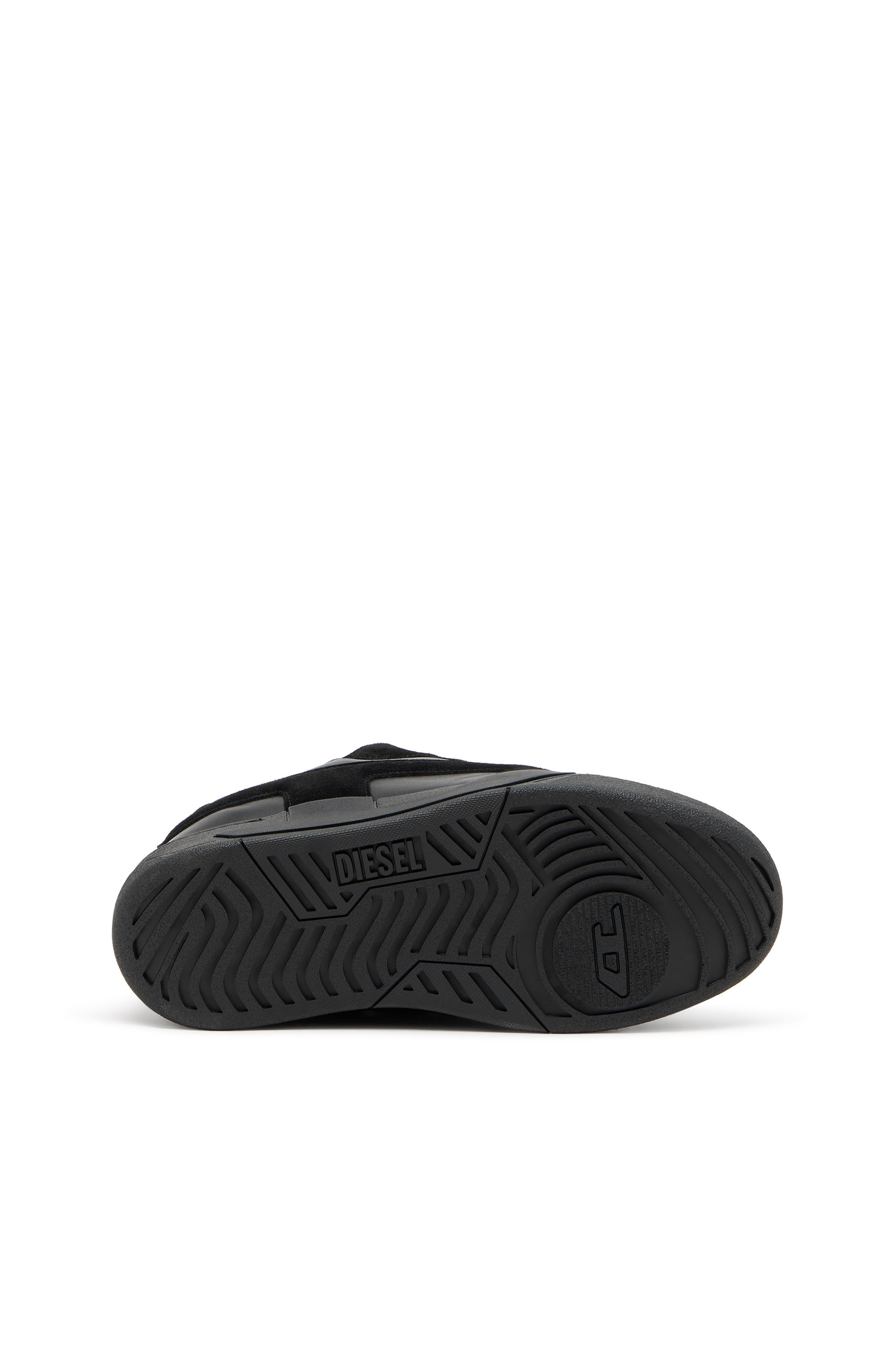 Diesel - S-D-OLLIE LOW, Man's D-Ollie-Monochrome sneakers in suede and leather in Black - 4