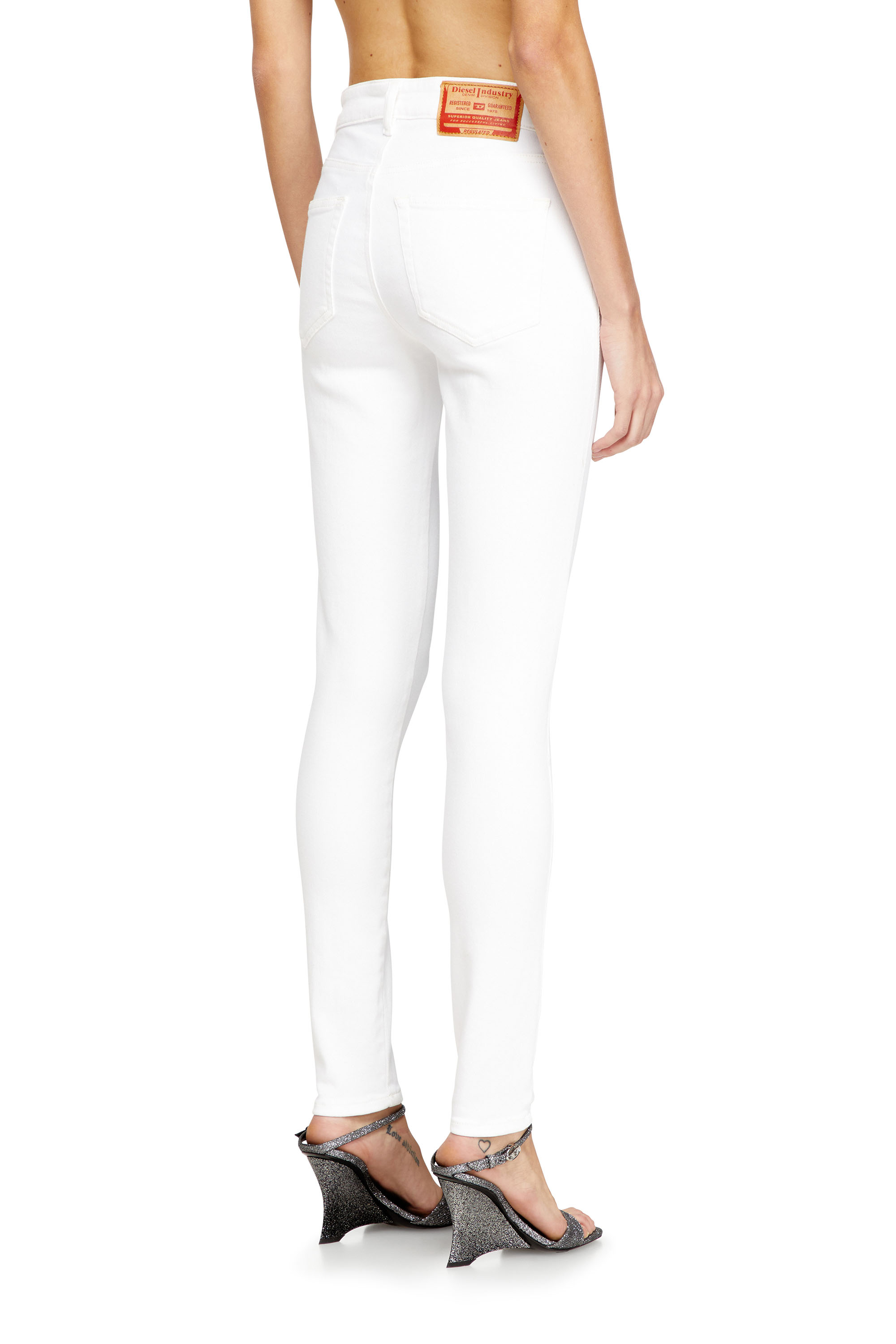 Diesel - Woman's Skinny Jeans 2017 Slandy 09F90, White - 4