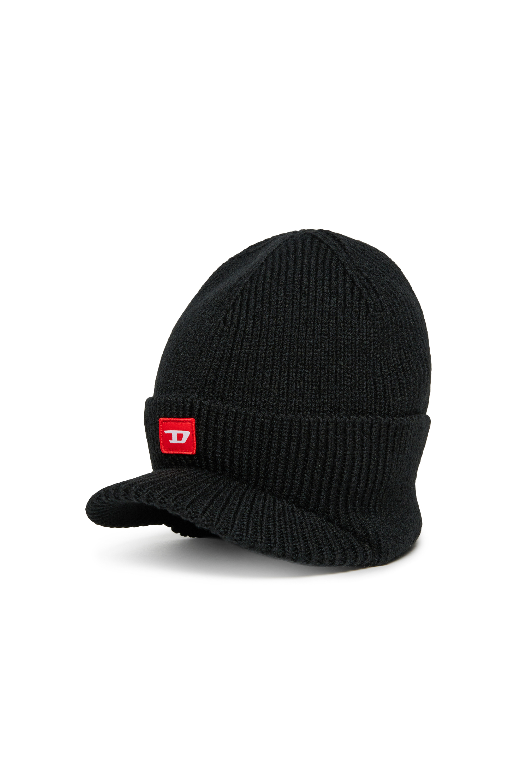Diesel - FESTIR, Man's Wool visor cap in Black - 1