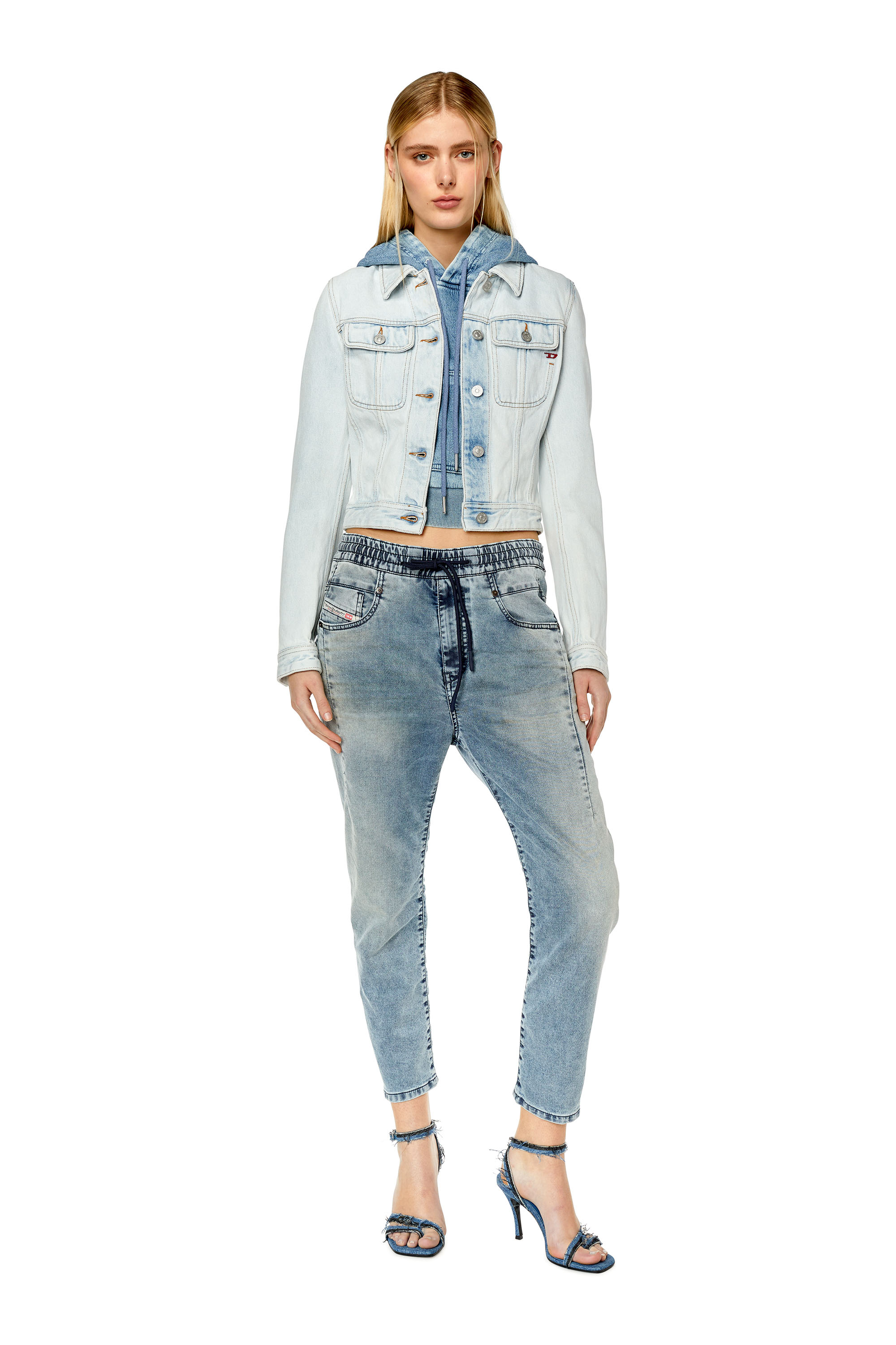 Diesel - Fayza JoggJeans® 068DU Boyfriend, Light Blue - Image 4
