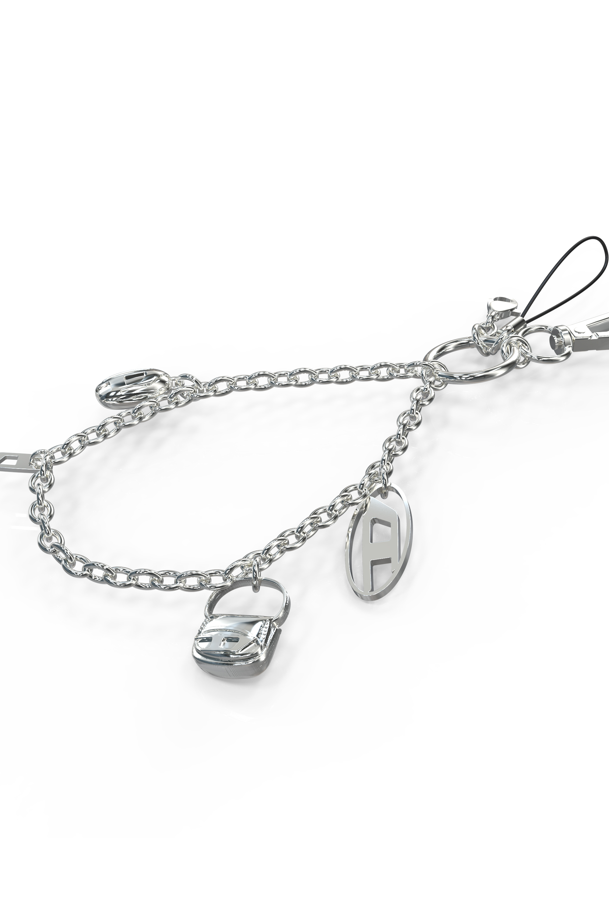 Diesel - 60456  PHONE CHARM, Unisex's Phone Charm & Charm Holder & Dust Plug in Silver - 3