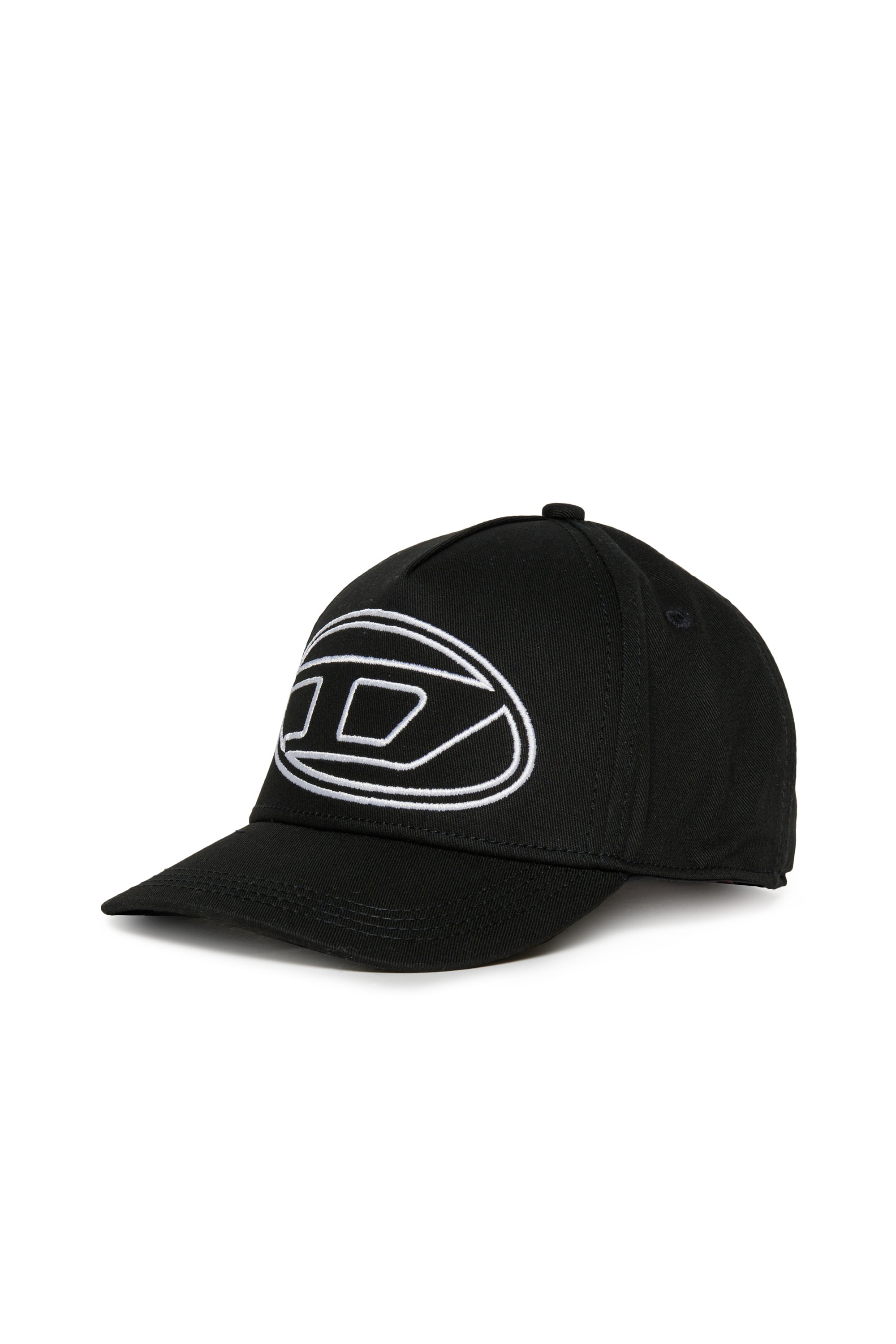 Diesel - FRENDIL, Man's Baseball cap with Oval D embroidery in Black - 1