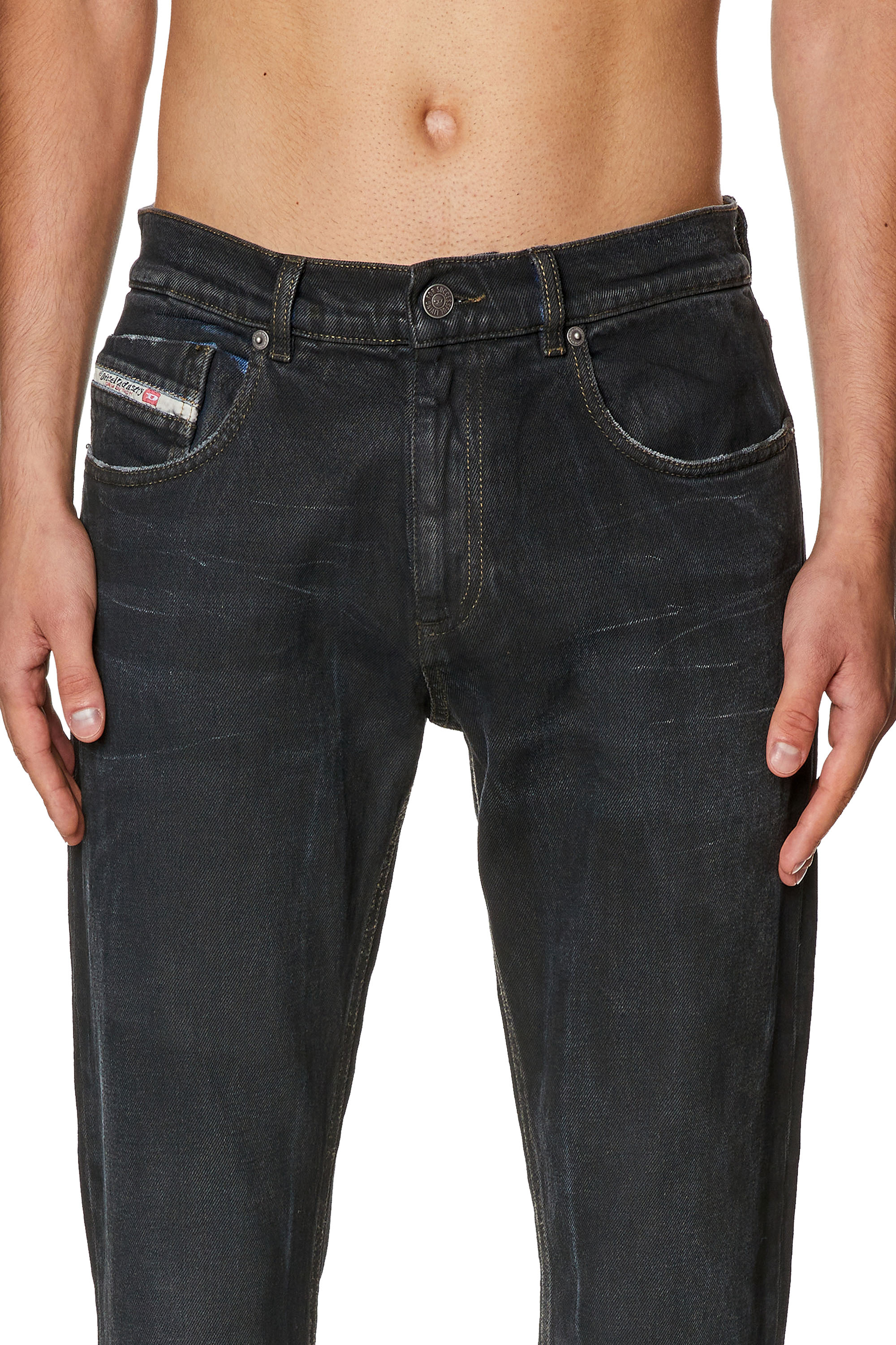 Diesel - Slim Jeans 2019 D-Strukt 0HJAU, Black/Dark grey - Image 4