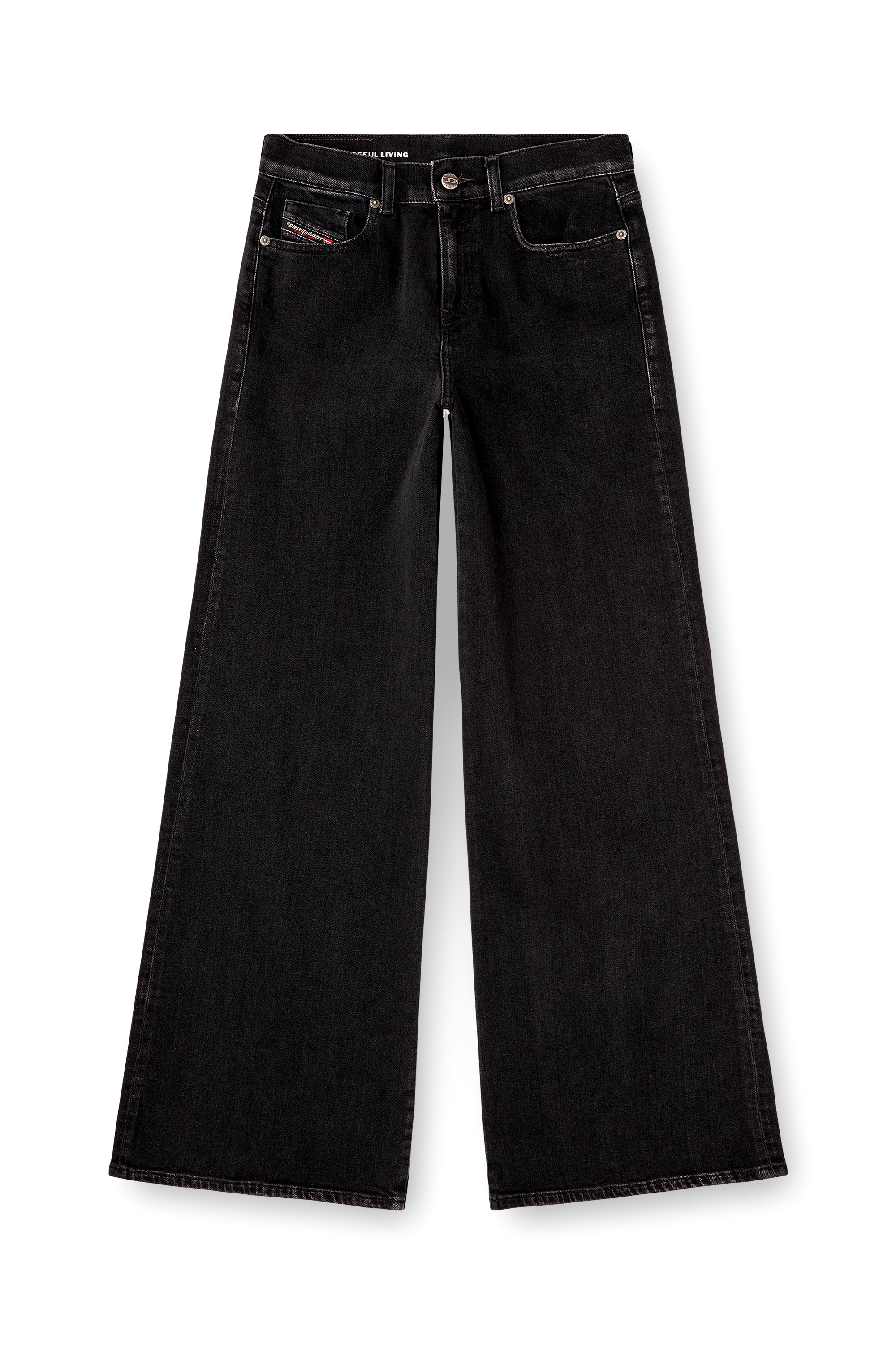 Flare Jeans 1978 D-Akemi 09N89, Black/Dark grey Diesel - Woman's Flare Jeans 1978 D-Akemi 09N89, Black/Dark grey - 2