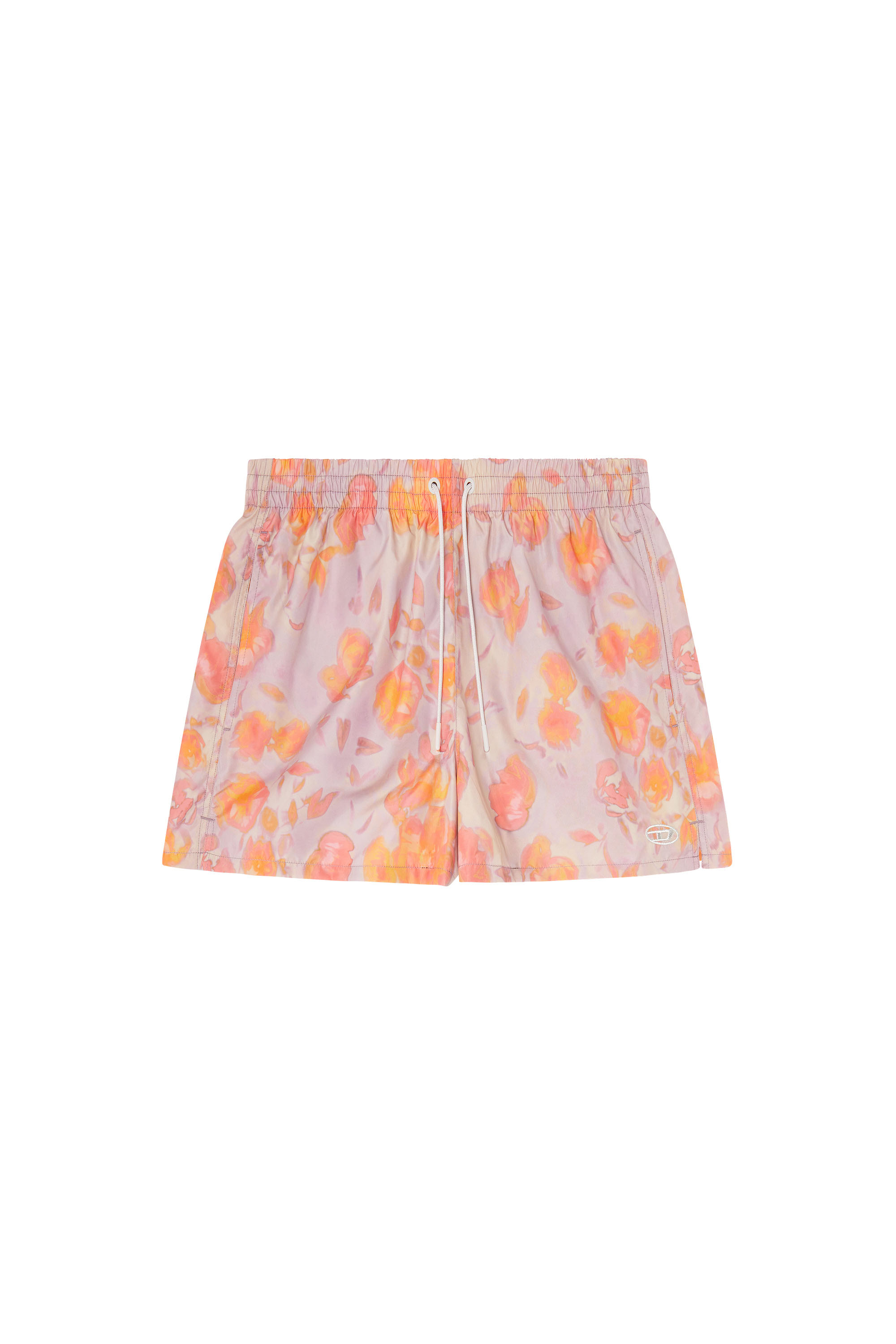 Diesel - OLLY-34-D-CORE, Man's Metallic swim shorts with floral print in null - 3