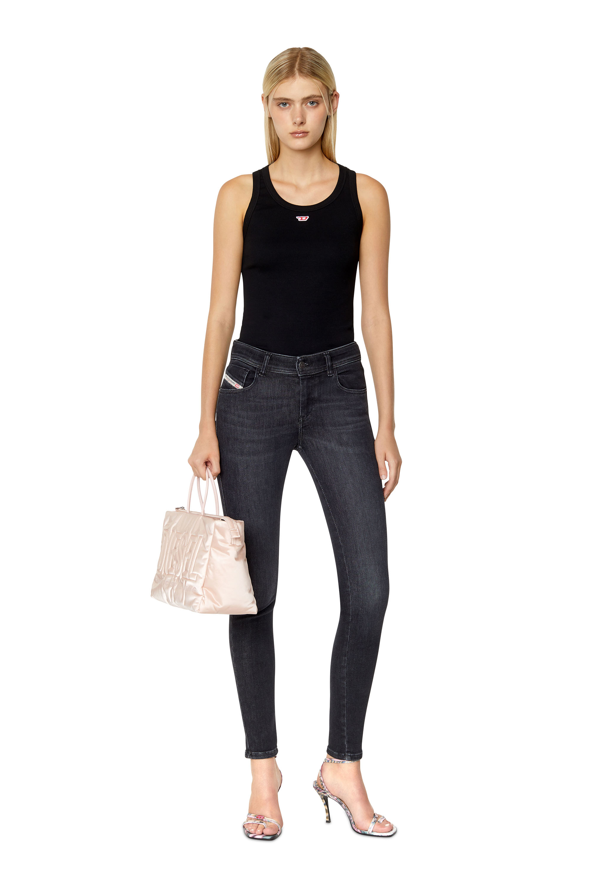 Diesel - Super skinny Jeans 2017 Slandy 09D96, Black/Dark grey - Image 1