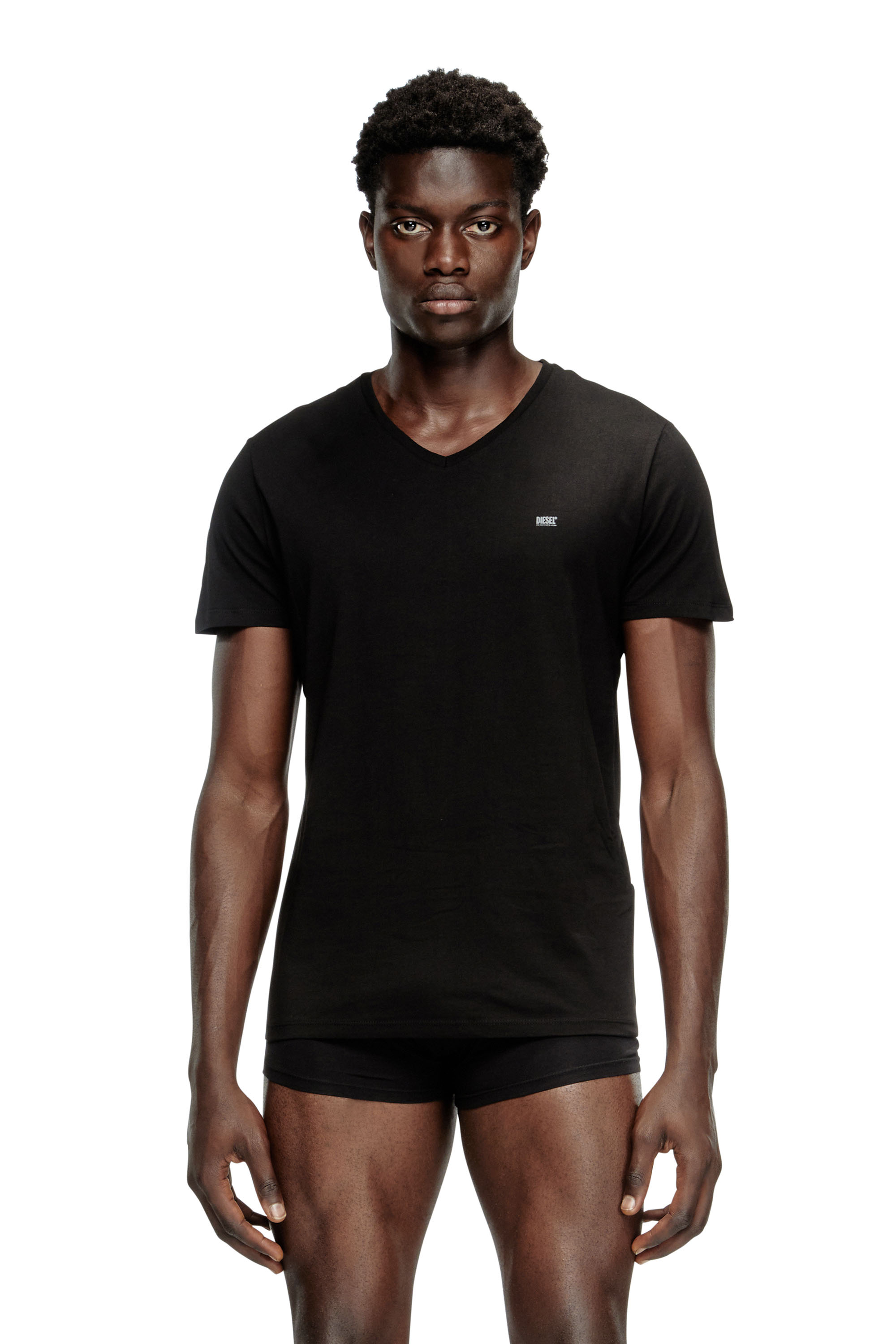 Diesel - UMTEE-MICHAEL3PACK, Man's Three-pack of V-neck T-shirts in Black - 3