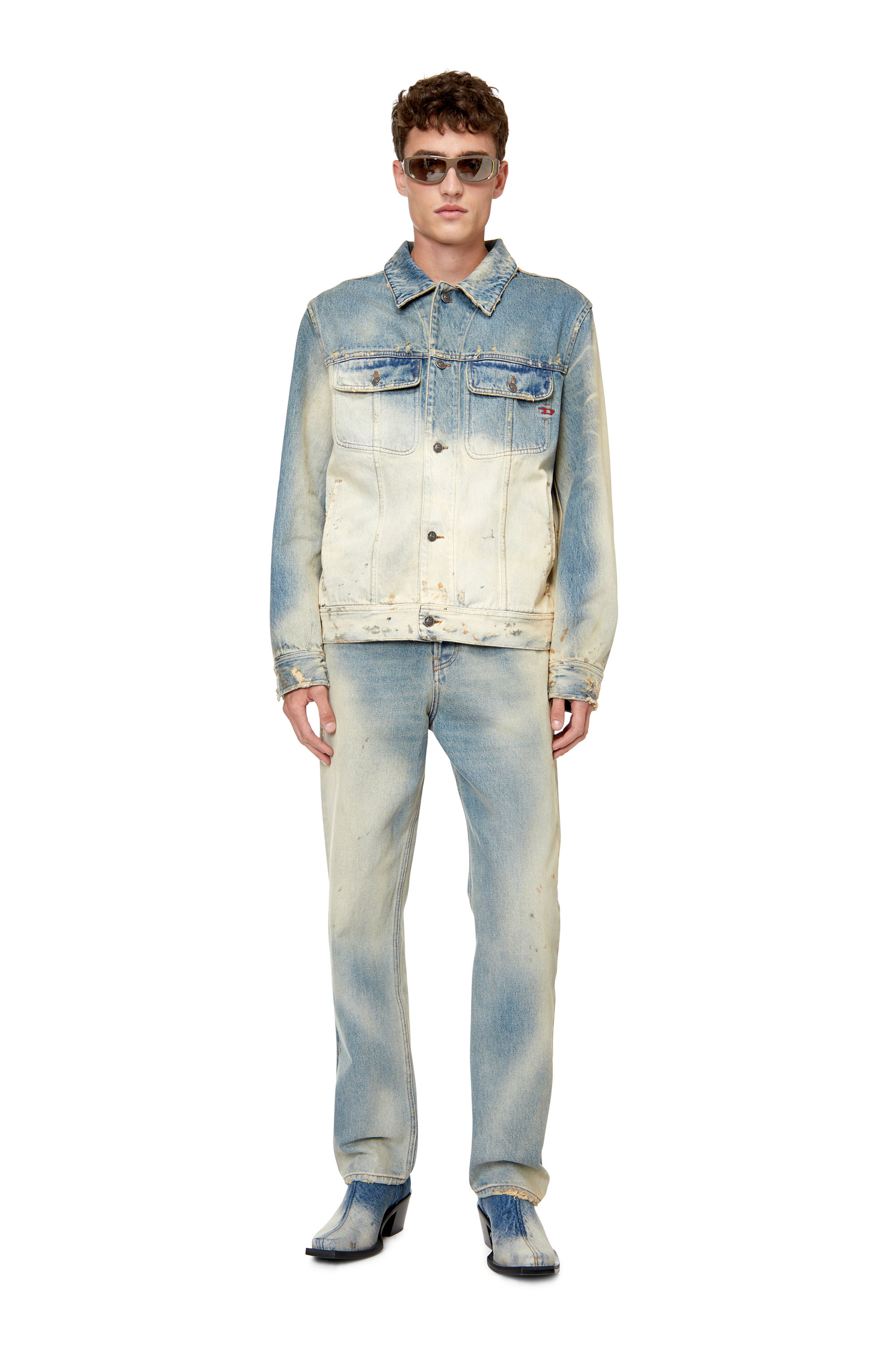 Diesel - 2020 D-Viker 0ENAV Straight Jeans, Light Blue - Image 5
