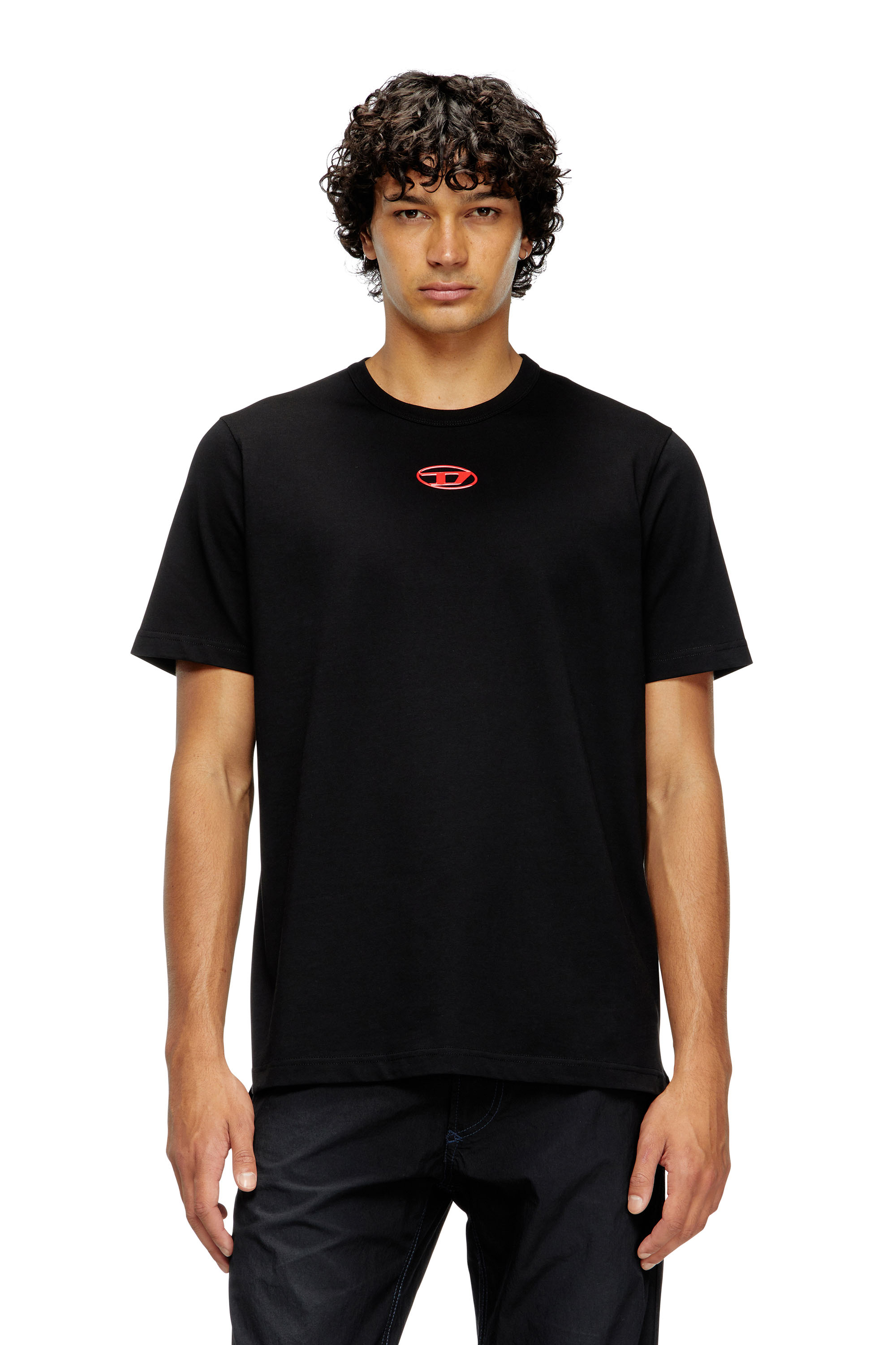 Diesel - T-ADJUST-OD, Man's T-shirt with metallic Oval D in null - 1