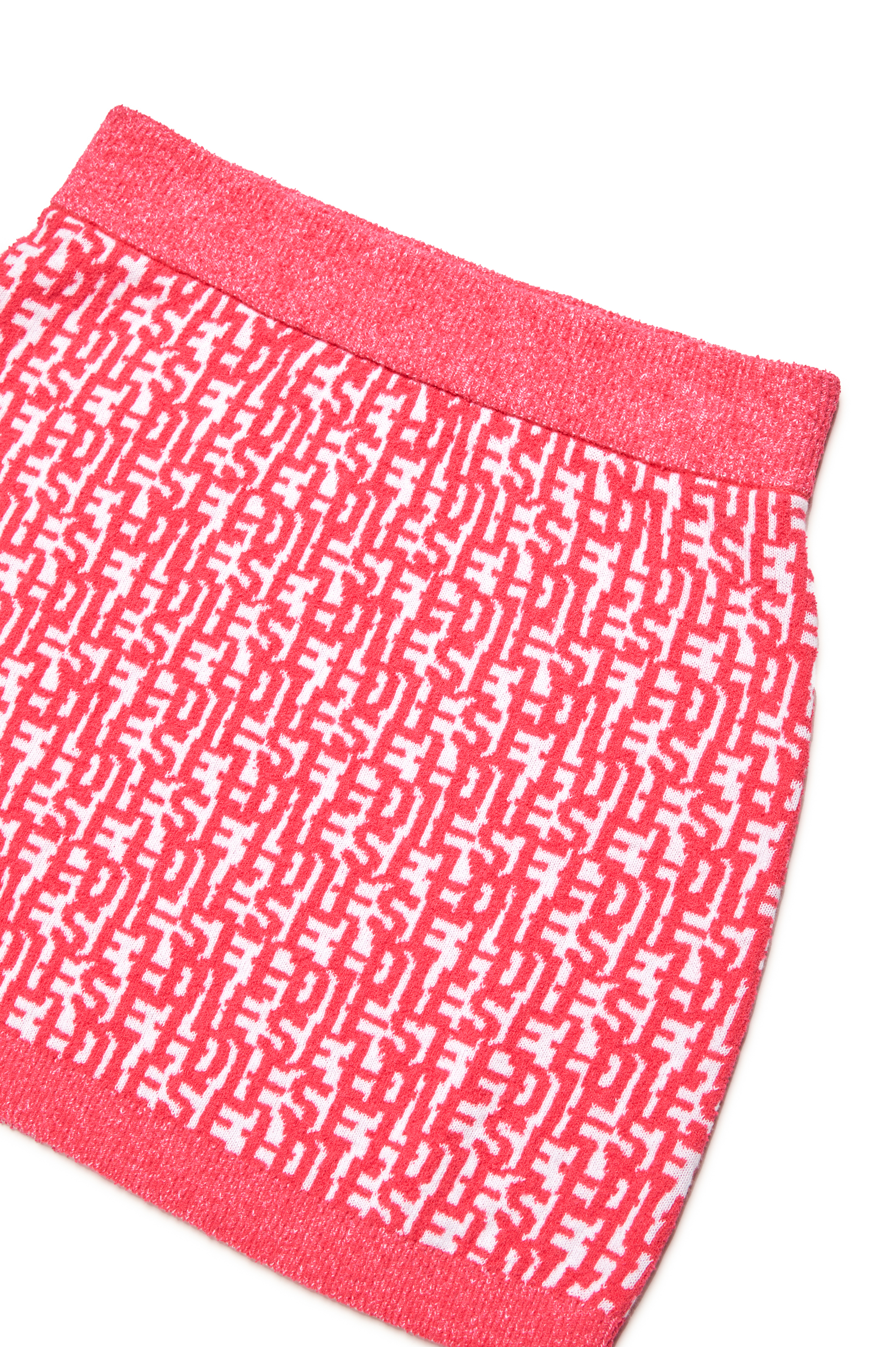 Diesel - GMATHILDETTE, Woman Monogram-jacquard mini skirt in Pink - Image 3