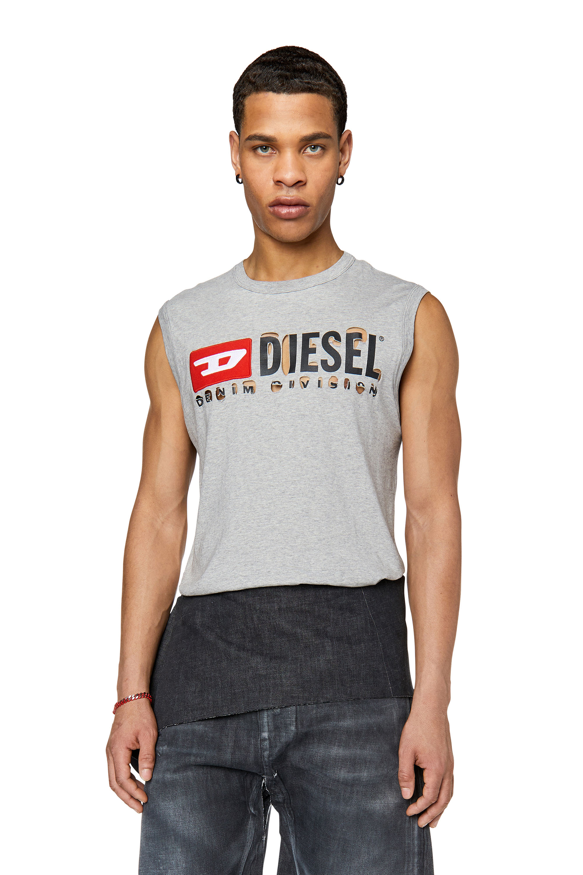 Diesel - T-BISCO-DIVSTROYED, Grey - Image 1