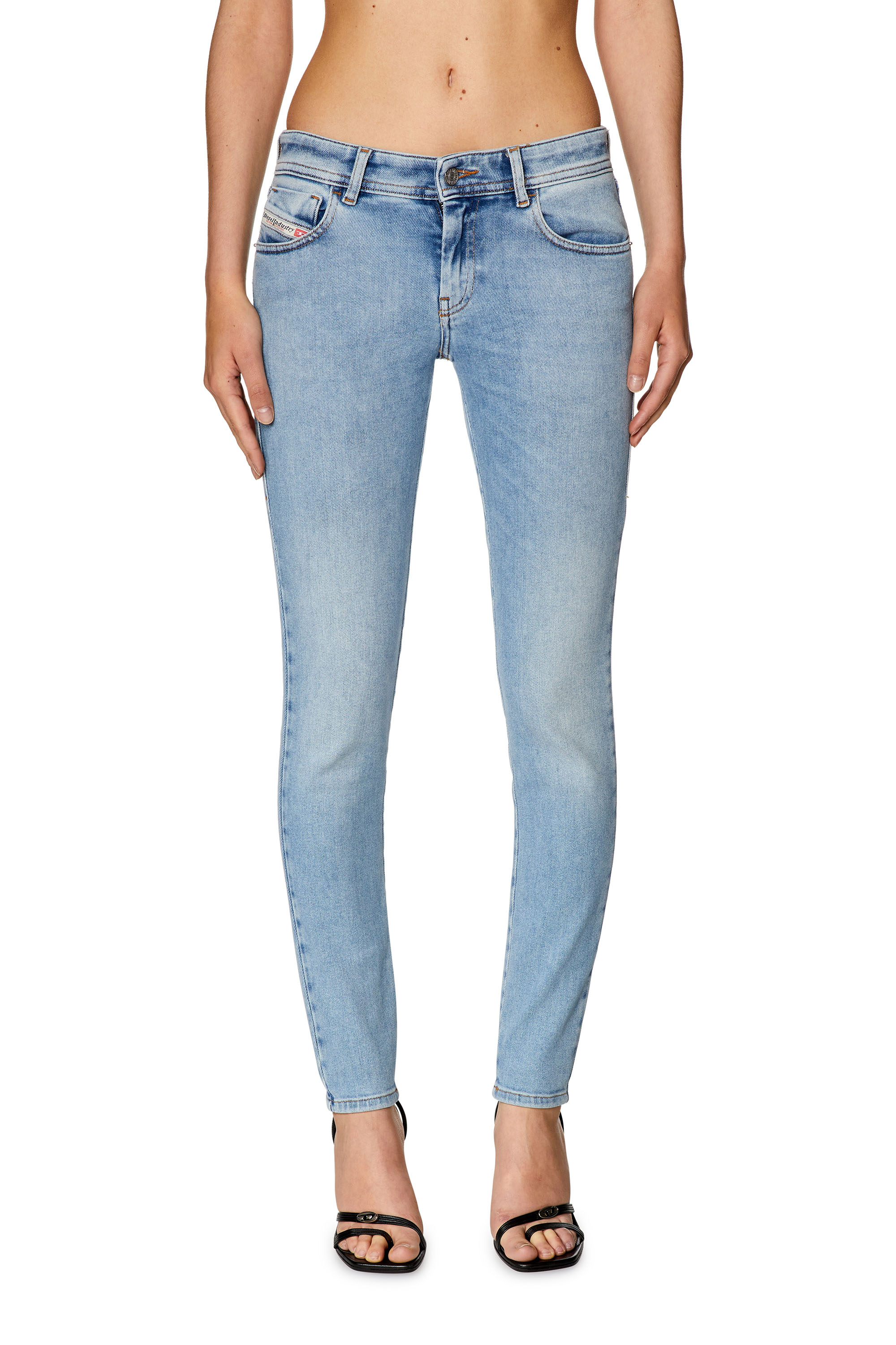 Diesel - Super skinny Jeans 2018 Slandy-Low 09F87, Light Blue - Image 2