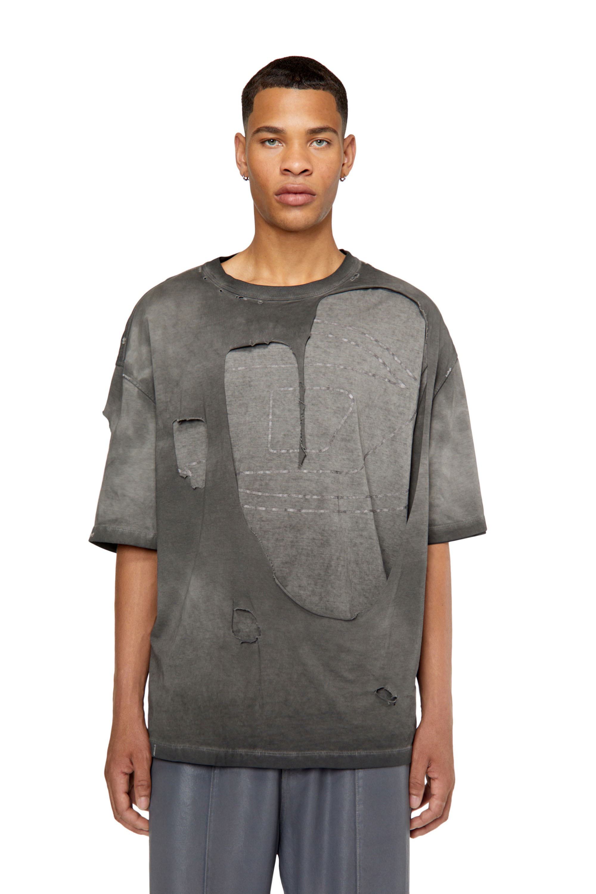 Diesel - T-ASHY, Dark grey - Image 1