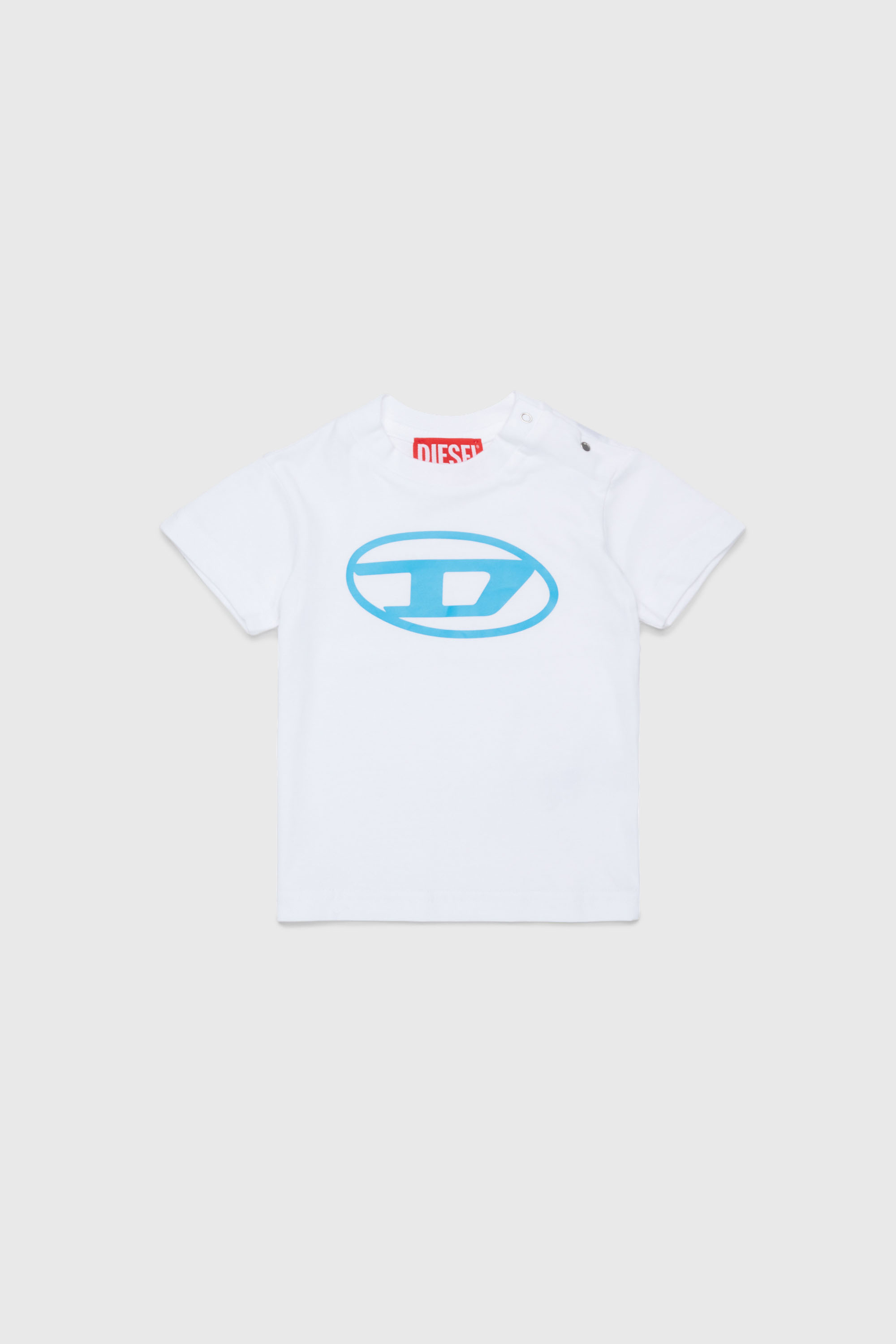 Diesel - TIELB, Man's Cotton T-shirt with Oval D print in White - 1