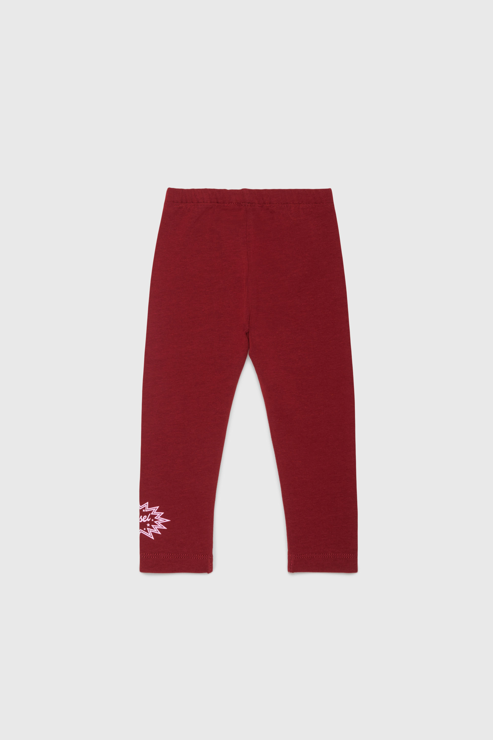 Diesel - PFUMB, Woman's Leggings with starburst logo print in Red - 2
