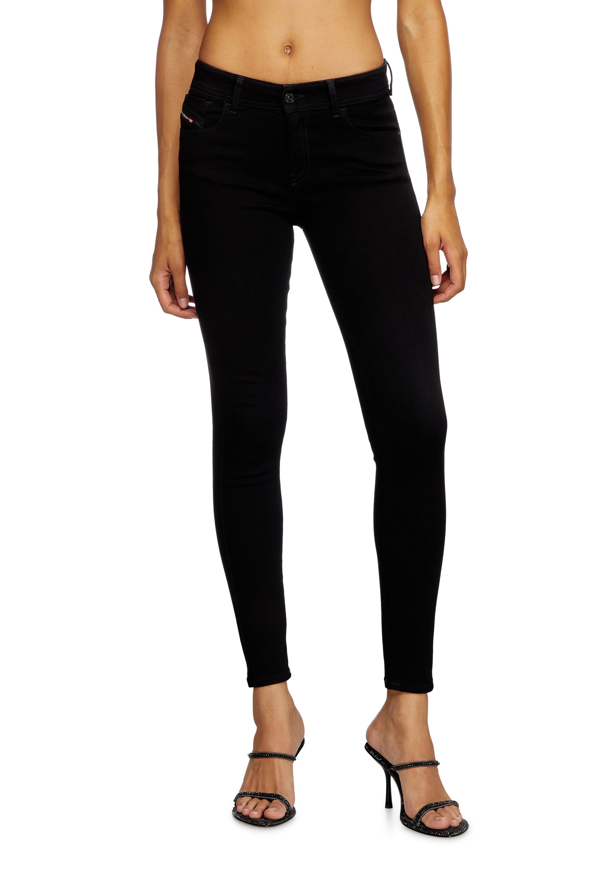 Skinny Jeans 2017 Slandy 069EF, Black/Dark grey Diesel - Woman's Skinny Jeans 2017 Slandy 069EF, Black/Dark grey - 3