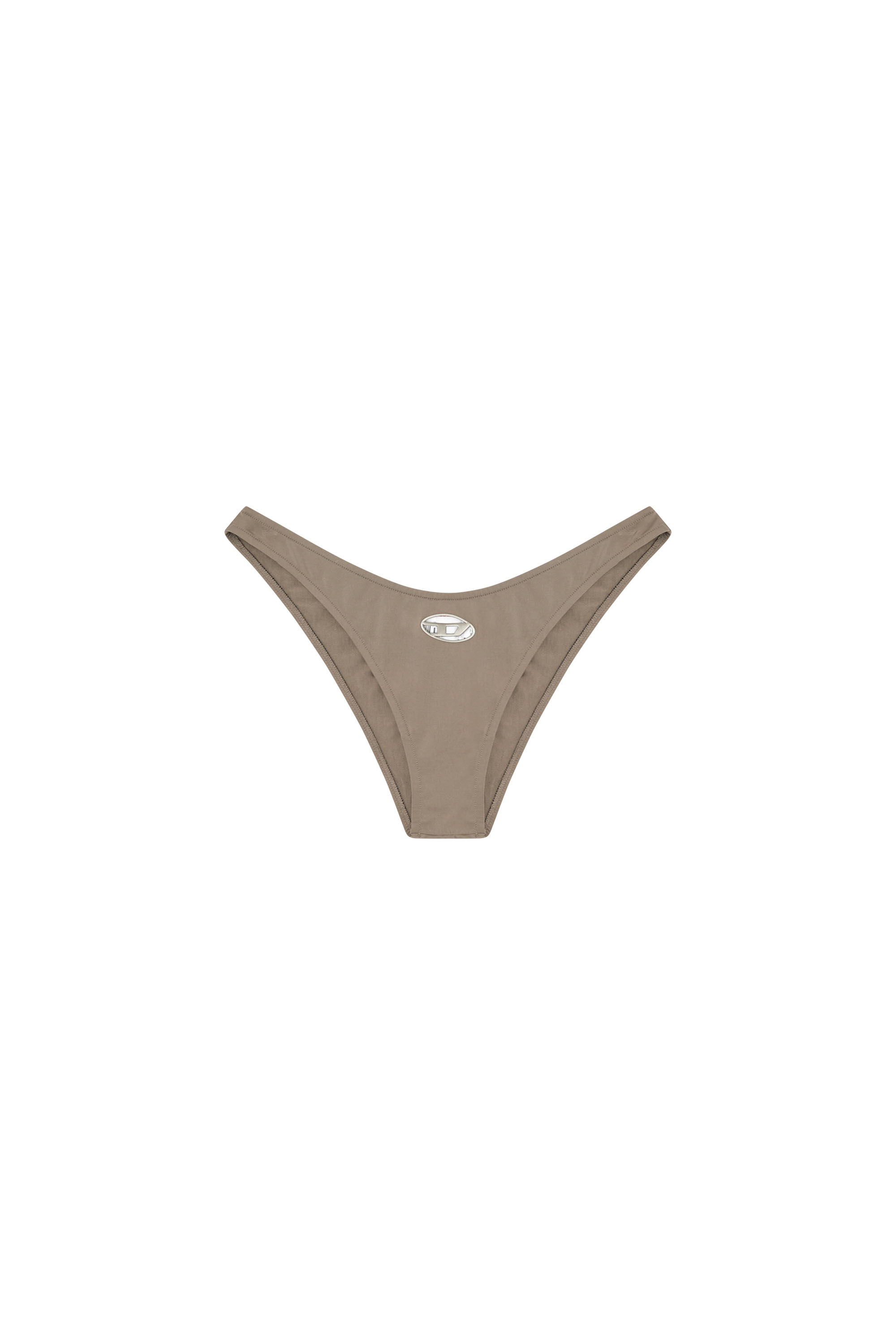Diesel - PUNCHY-UTLT, Woman's Microfibre briefs with cut-out logo in Brown - 2