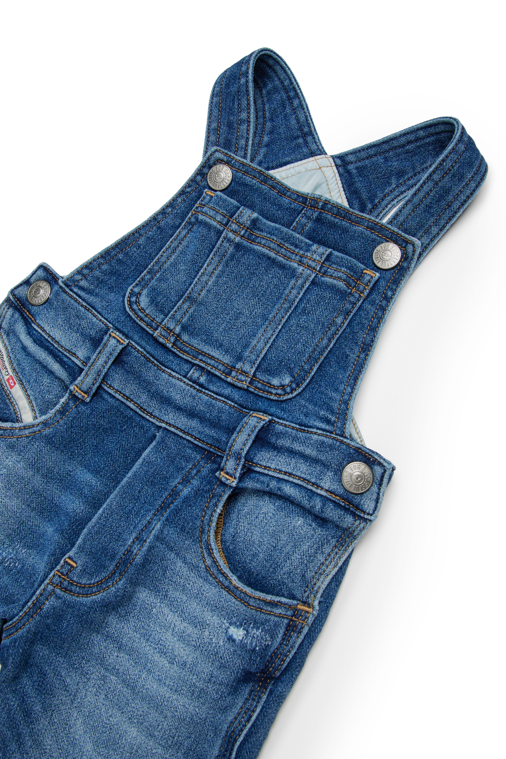 Diesel - JARRIB JJJ, Unisex's Cotton overalls with pockets in Medium blue - 3