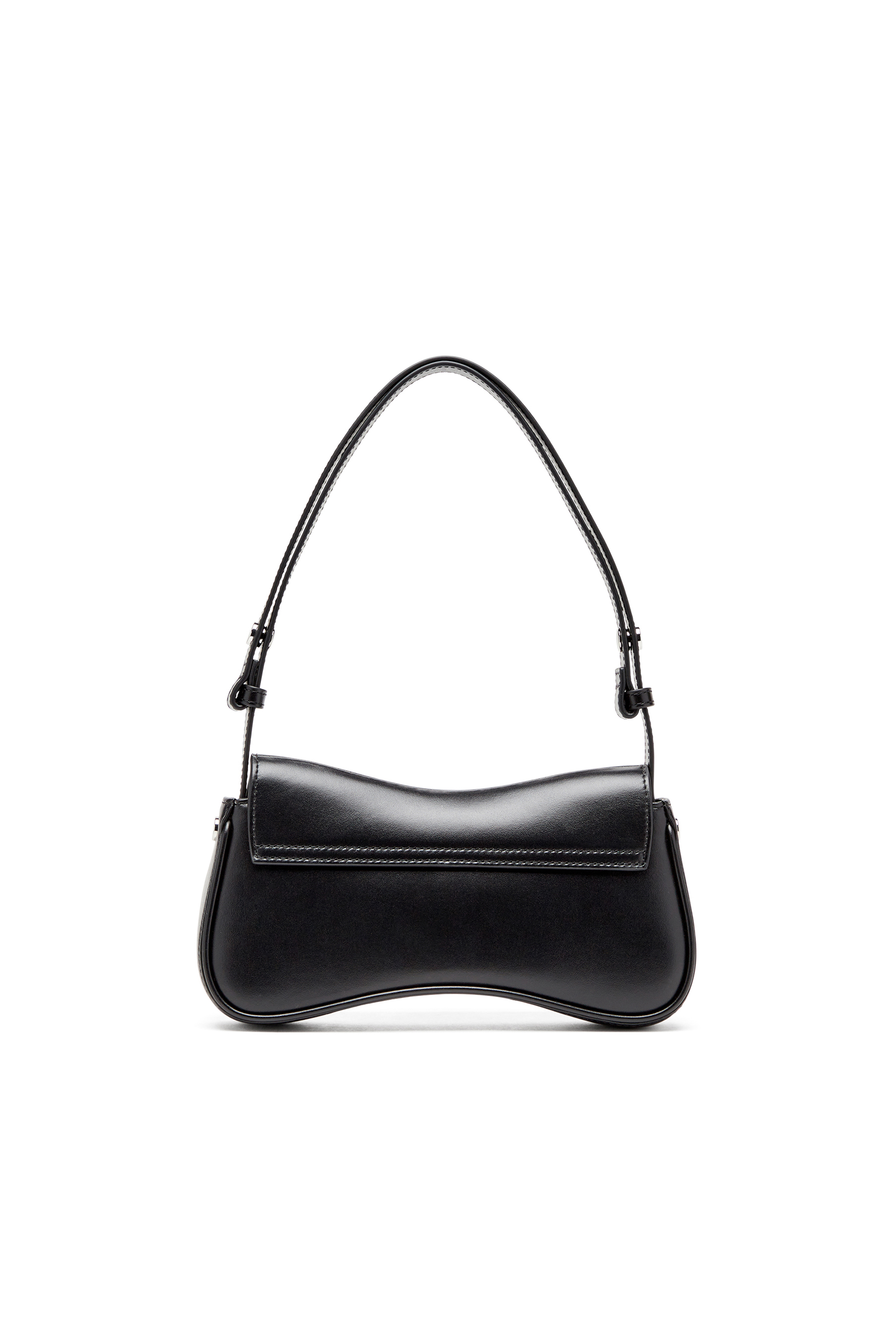 Diesel - PLAY CLUTCH, Woman's Play-Semi gloss leather shoulder bag in Black - 4