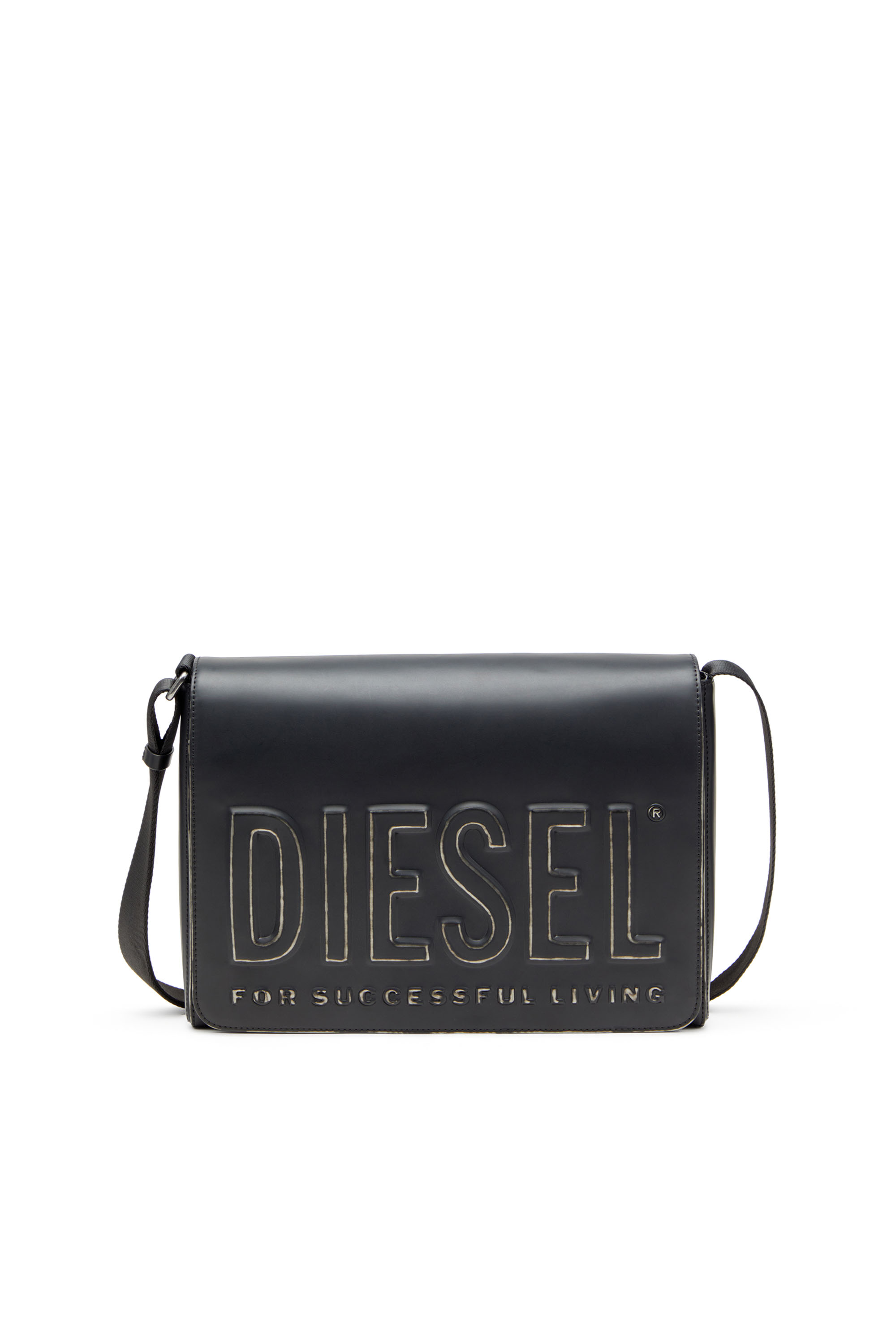 Diesel - DSL 3D MESSENGER S X, Man's Dsl 3D-Messenger bag in brushed PU in Black - 2