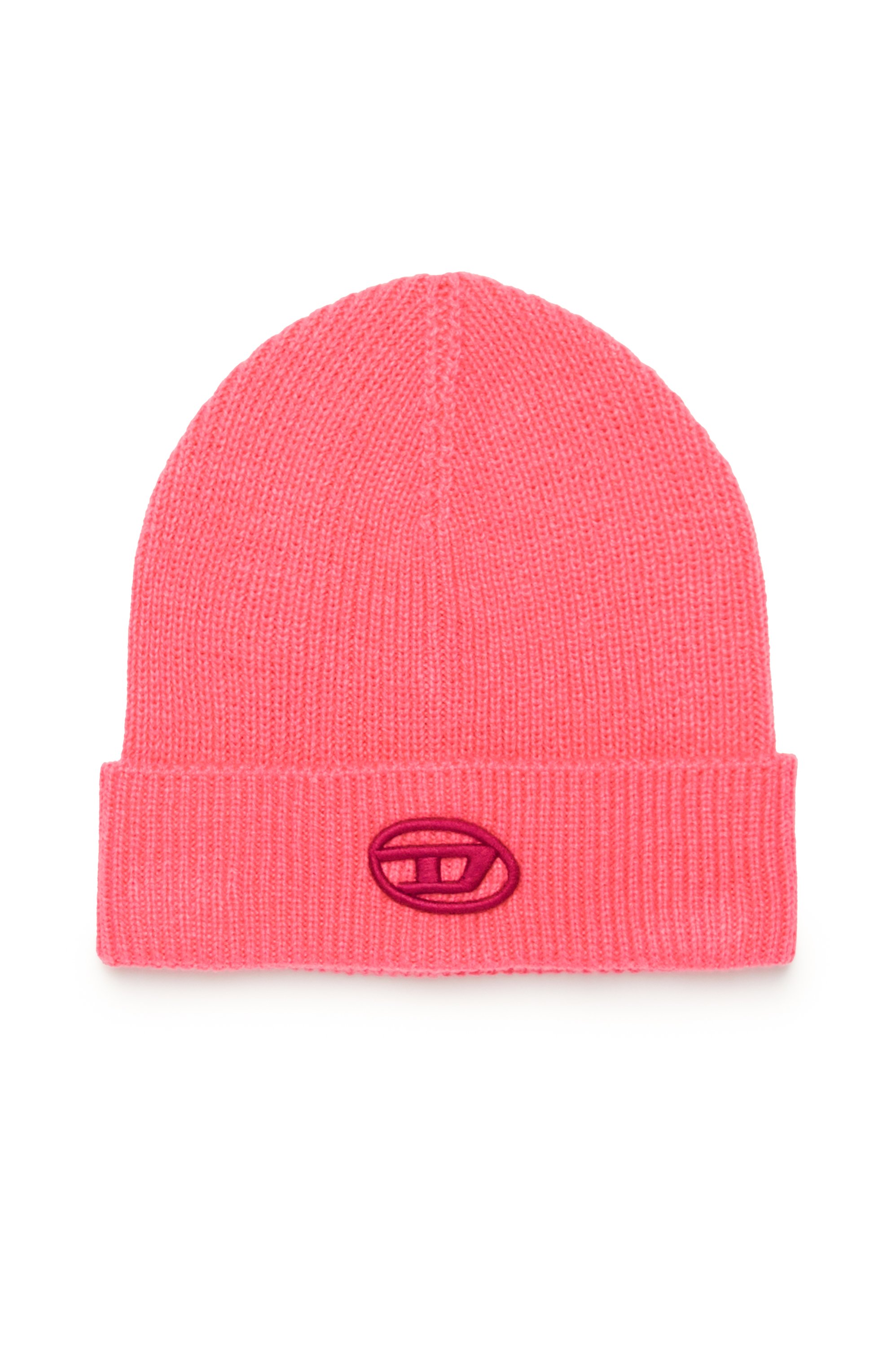 Diesel - FCODERFULLYTX, Unisex's Beanie with logo embroidery in Pink - 1