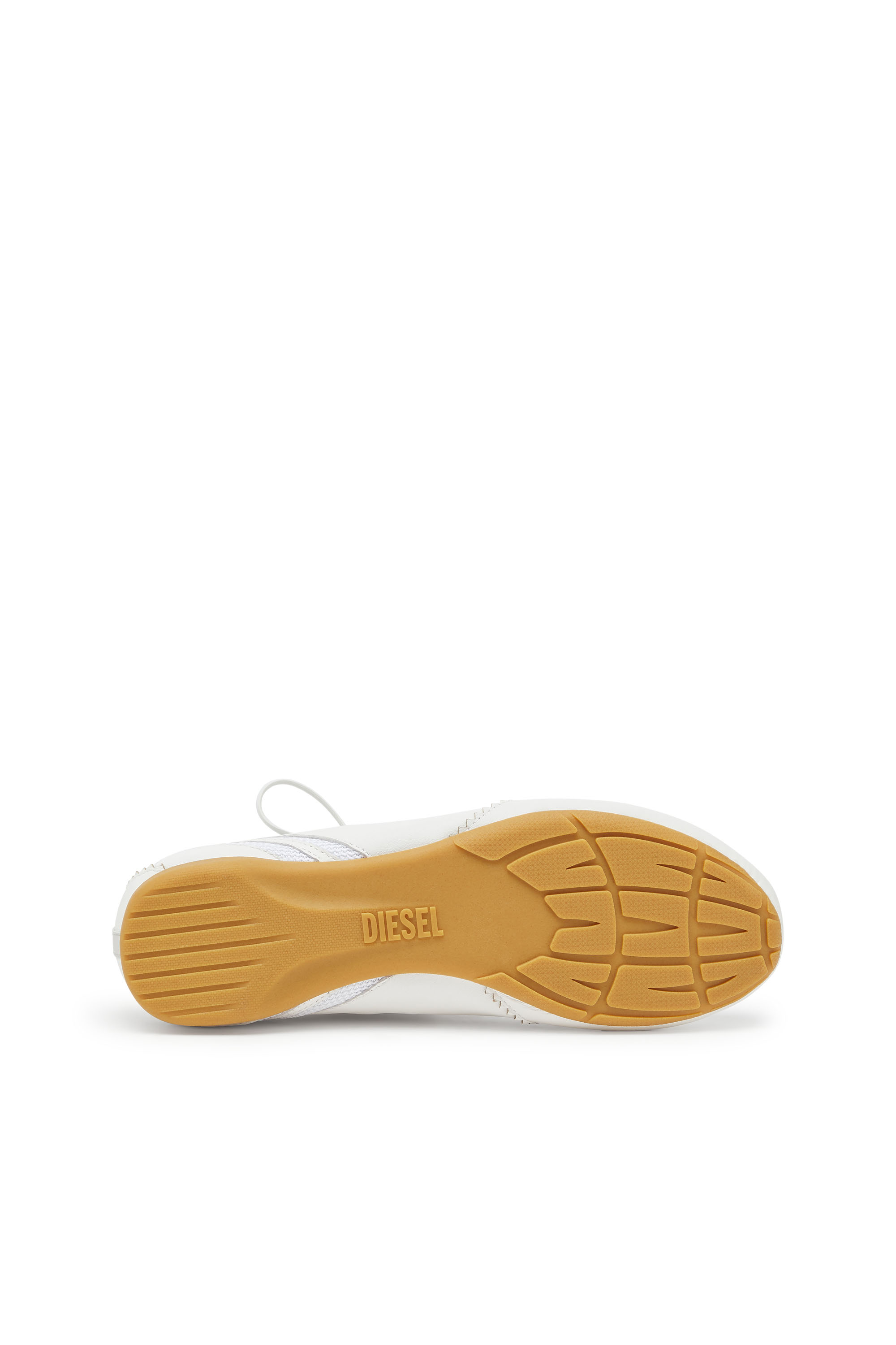 Diesel - D-MILE BALLERINA LACE UP W, Woman's D-Mile-Lace-up ballet flats in leather and mesh in White - 4