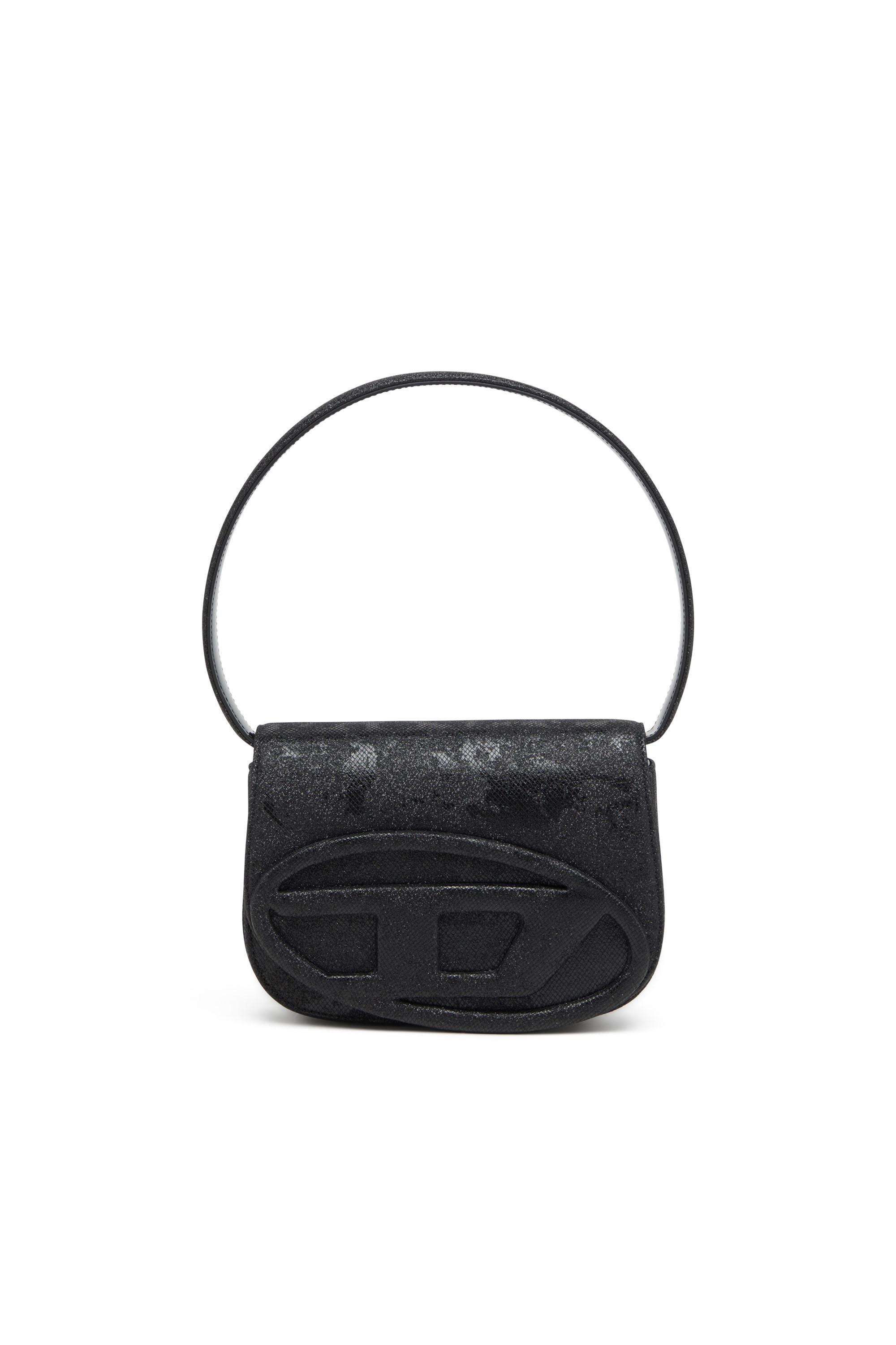 Diesel - 1DR, Woman's 1DR-Iconic 1DR bag in glitter-camo Lurex in Black - 1