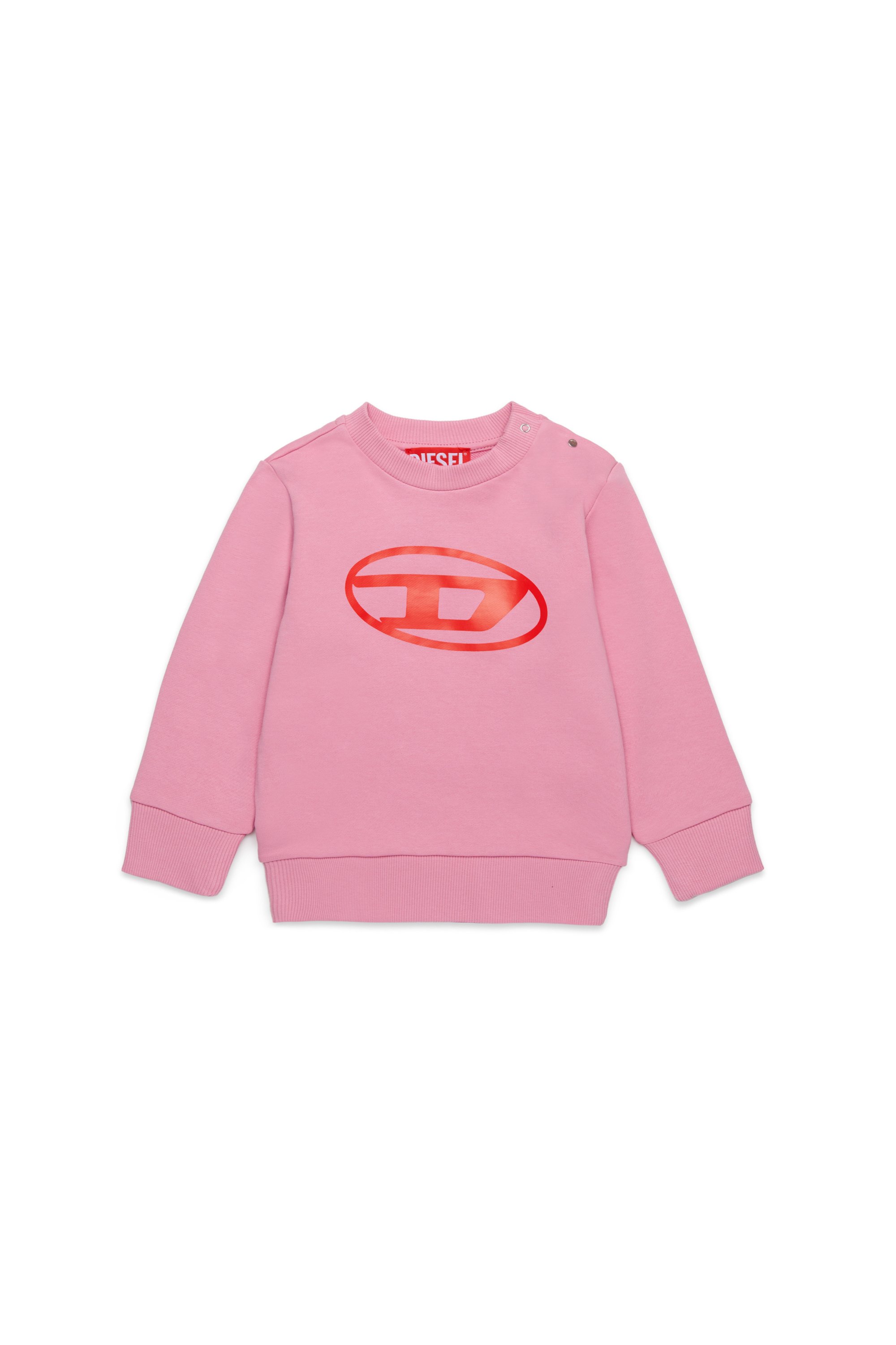 Diesel - SCERB, Unisex's Sweatshirt with Oval D print in Pink - 1