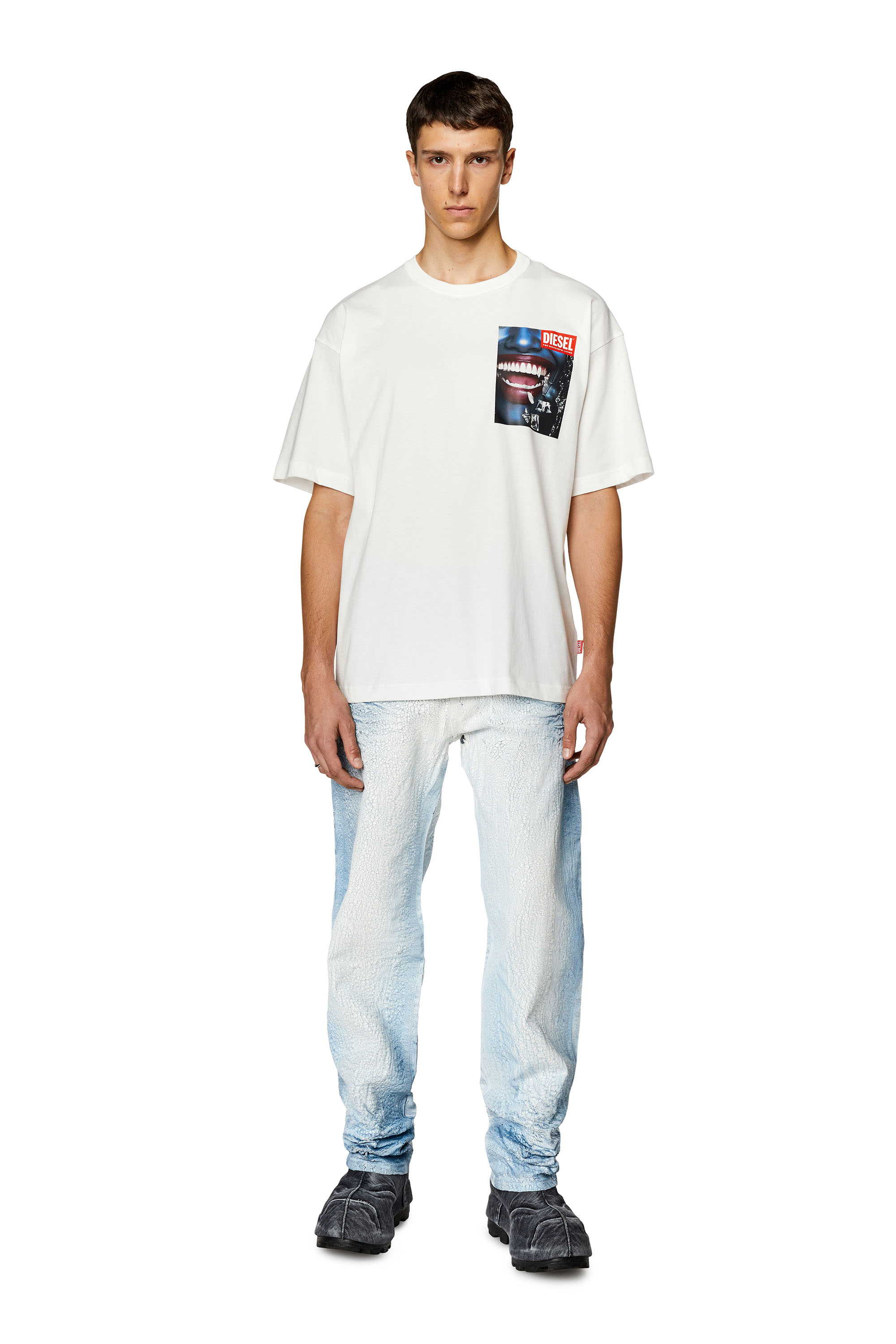 Diesel - T-NABEL-FACE, White - Image 2