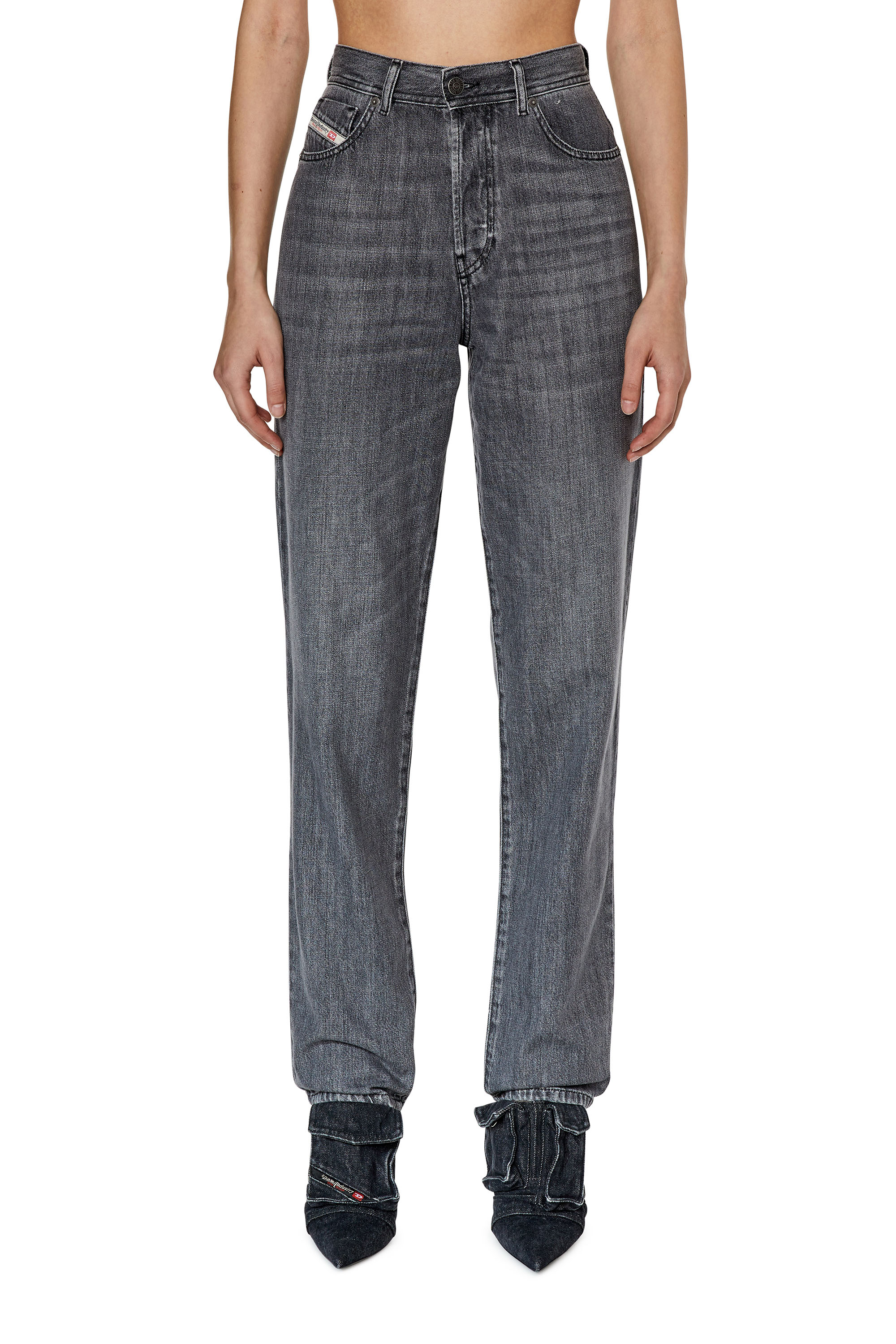 Diesel - 1956 D-Tulip 068EU Straight Jeans, Grey - Image 1