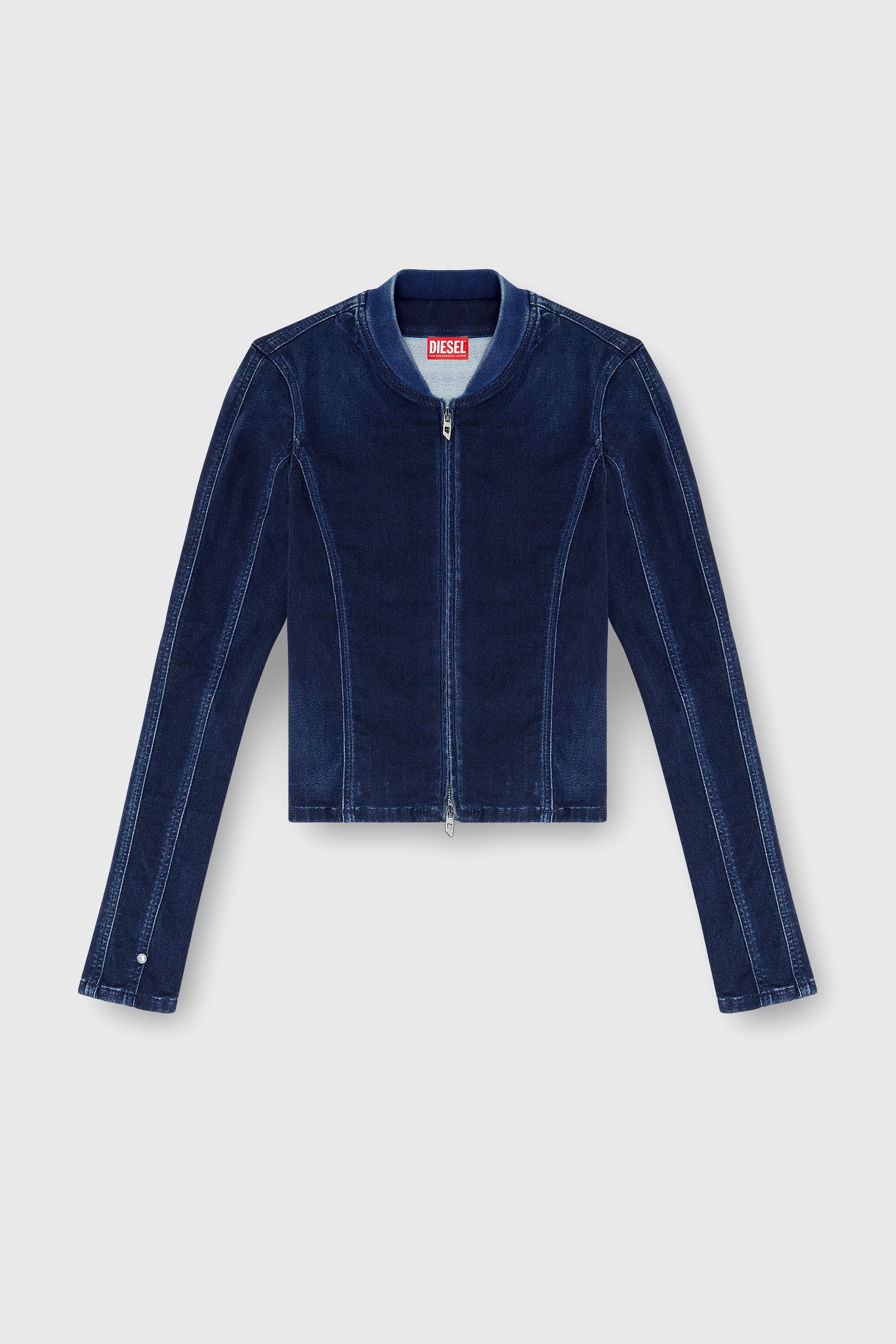 Diesel - DE-GARY-D JOGG, Woman's Cropped jacket in JoggJeans in Dark Blue - 2
