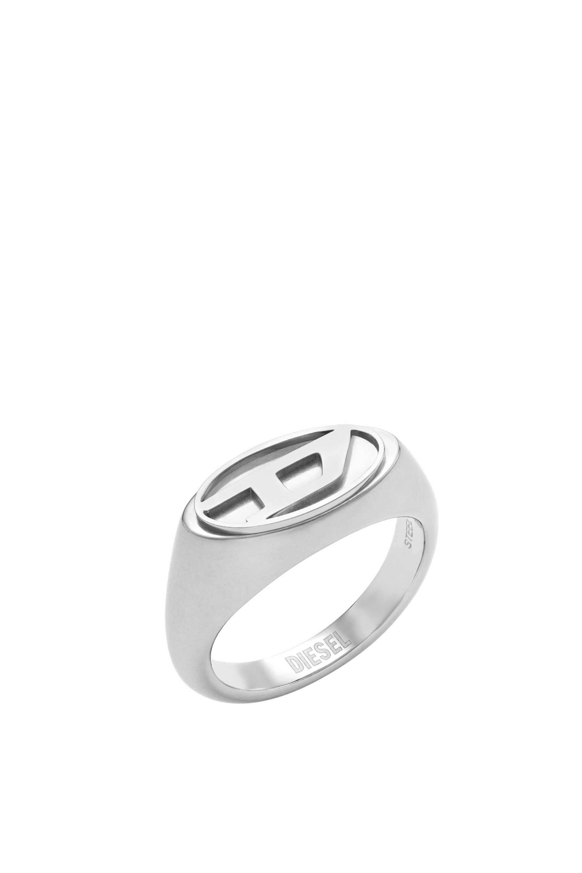 Diesel - DX1475, Unisex Stainless steel signet ring in Silver - Image 1