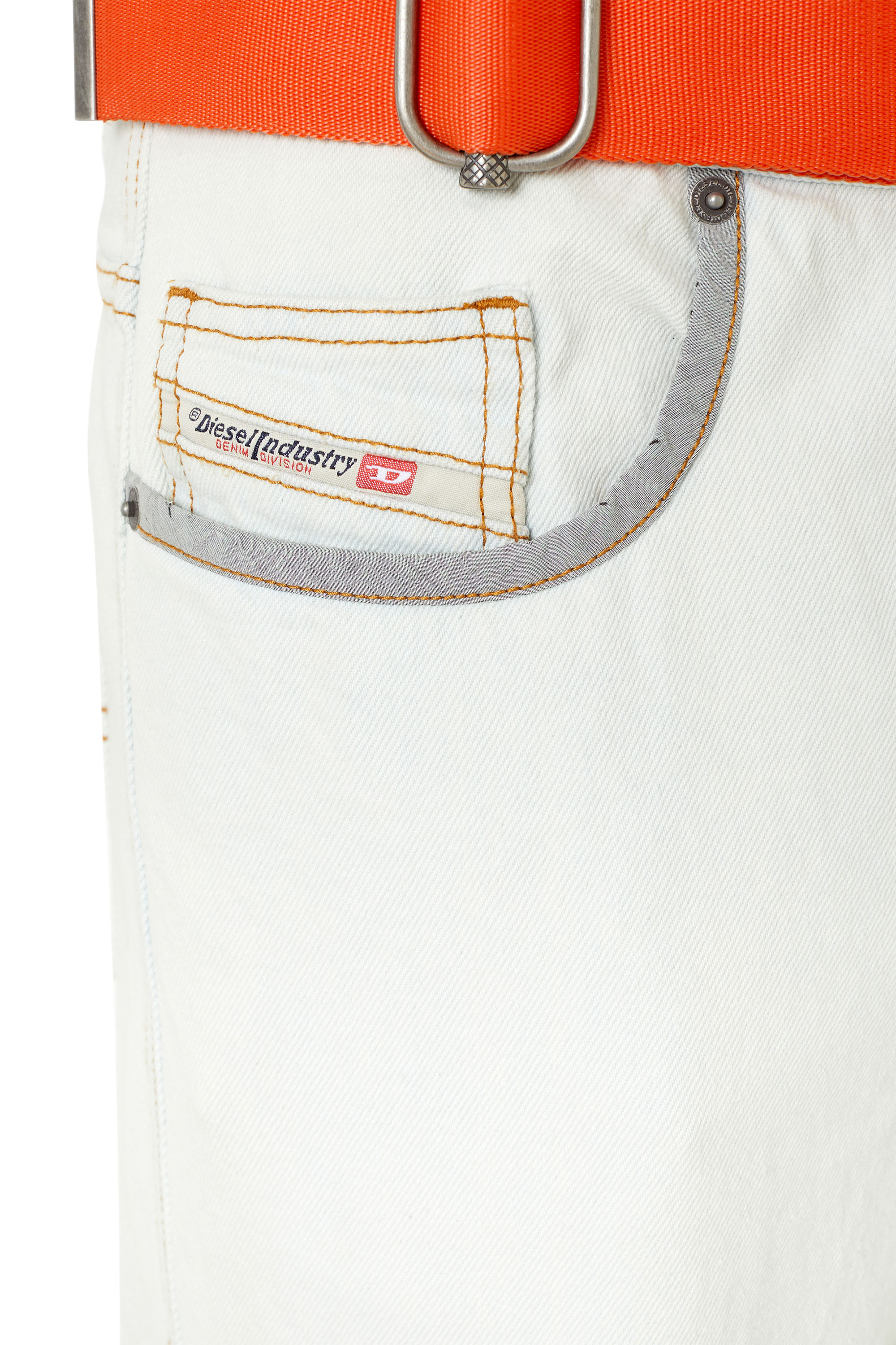 Diesel - 2020 D-Viker 0EIAU Straight Jeans, Light Grey - Image 3