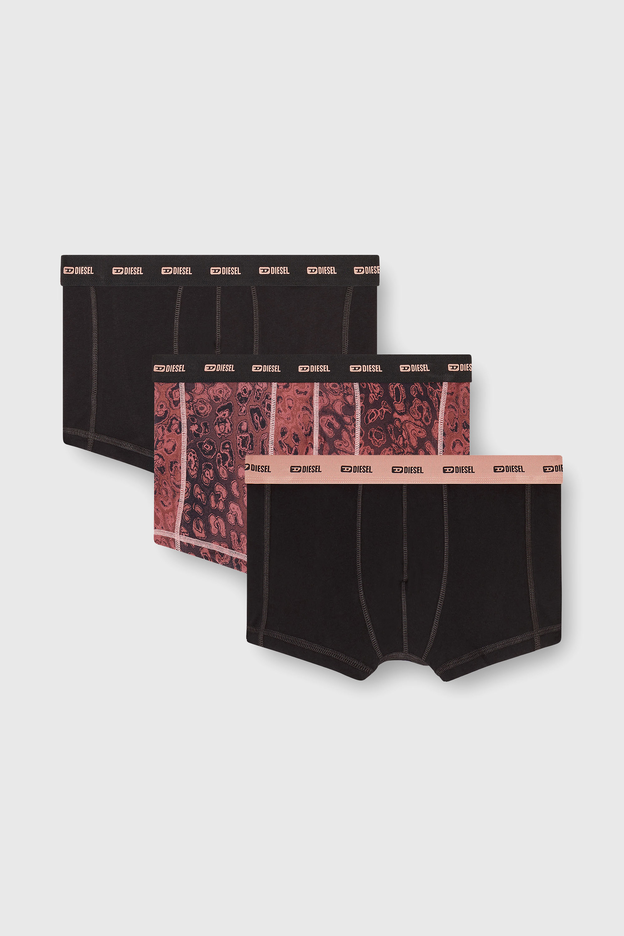 Diesel - DAMIEN-UTLT-3PACK, Man's Three-pack of stretch cotton boxer briefs in Violet - 2