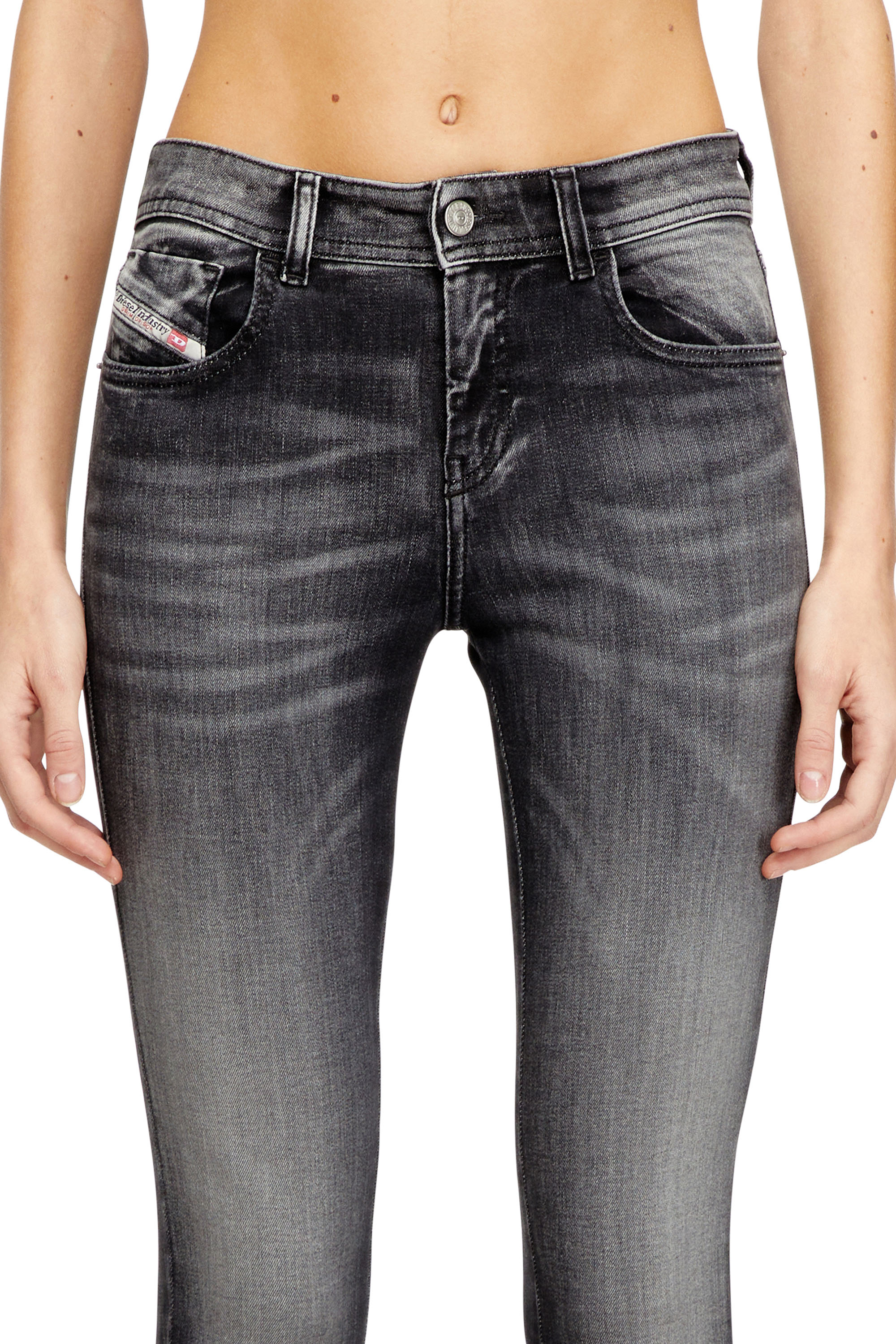 Diesel - Woman's Skinny Jeans 2017 Slandy 09K97, Black/Dark grey - 4