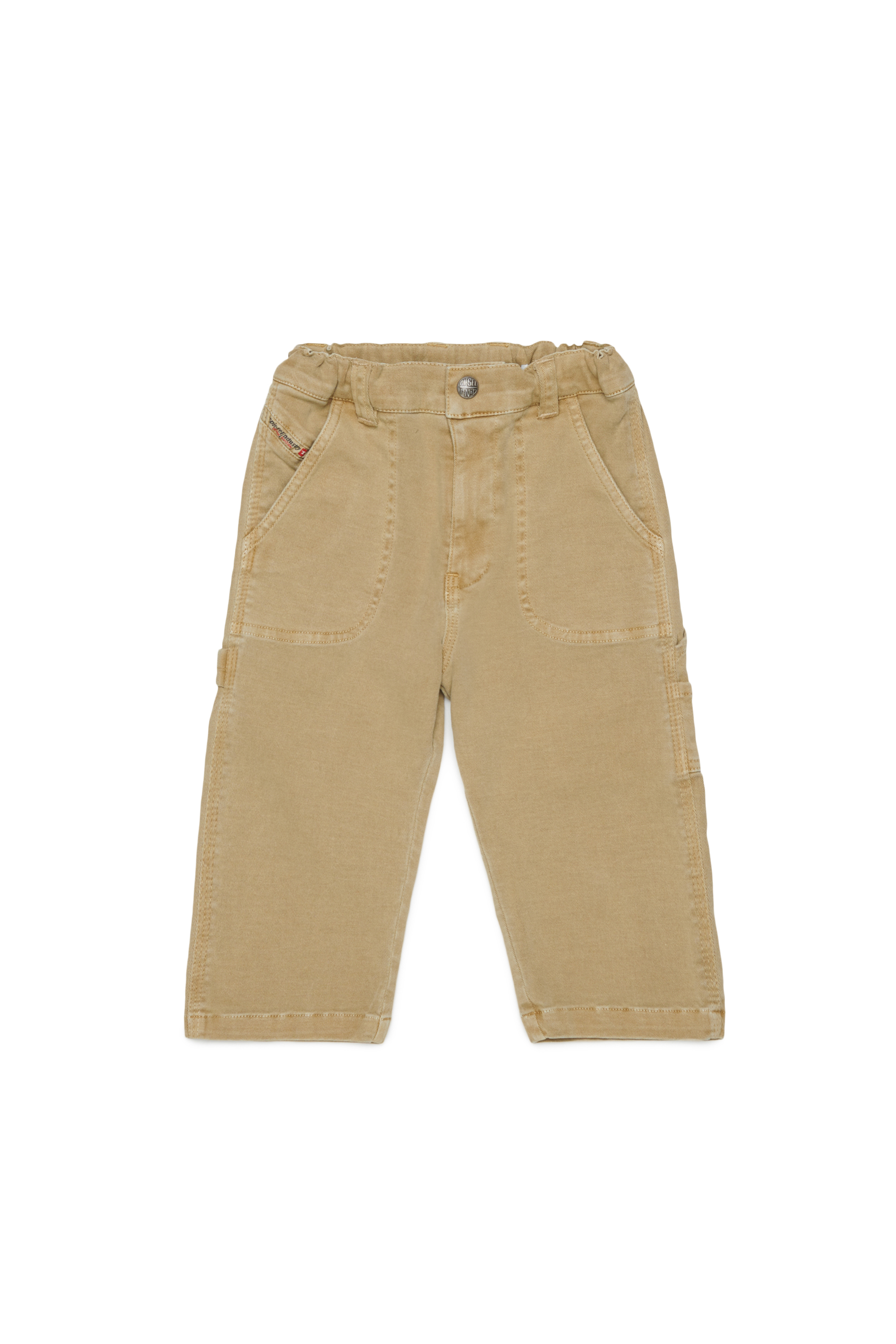 Diesel - PELINIB, Man's Workwear-style pants in stretch cotton in Brown - 1