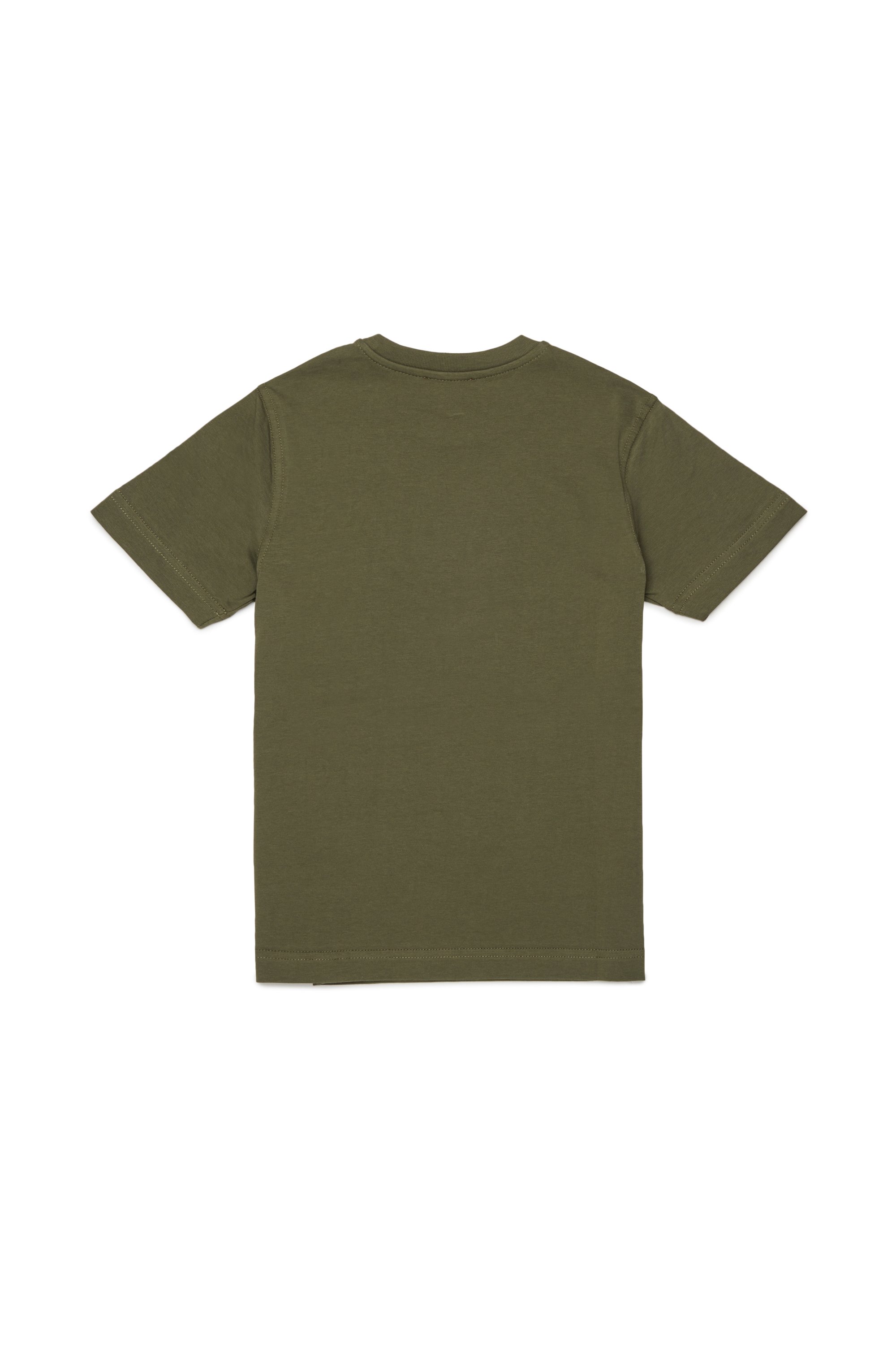 Diesel - TADJUSTK14, Man's Cotton T-shirt with printed logo in Military Green - 2