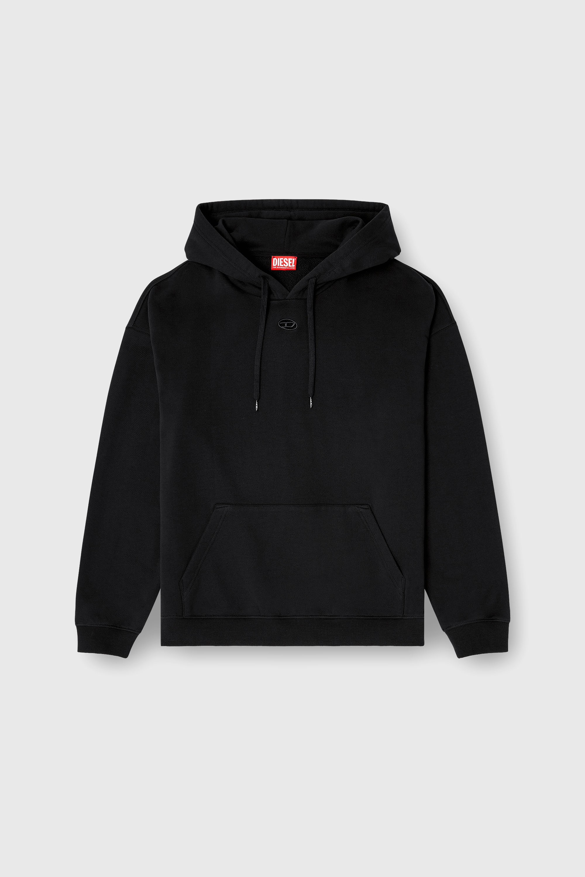 Diesel - S-BOXT-HOOD-DCO, Man's Relaxed fit hoodie with kangaroo pocket in Black - 2