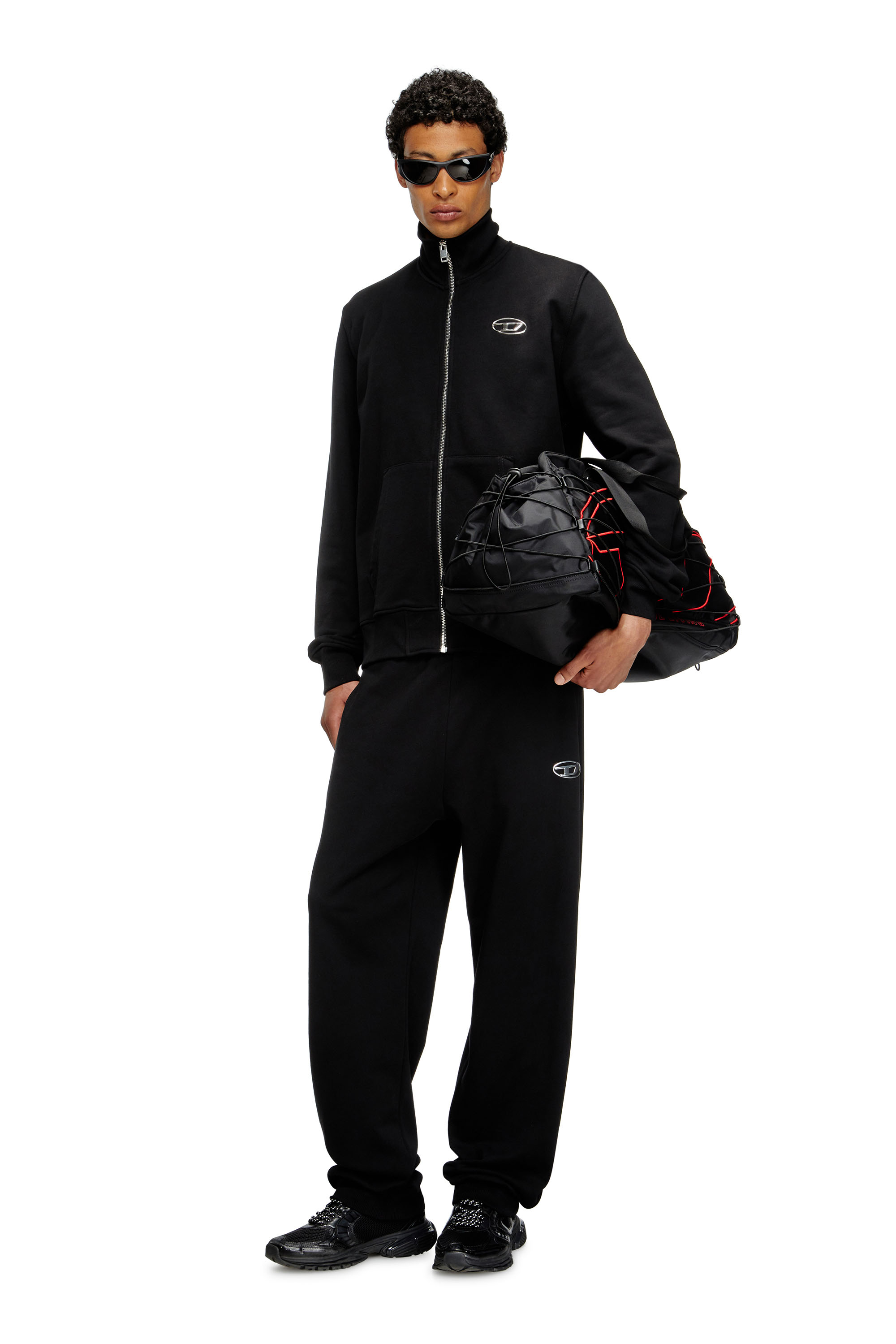 Diesel - P-MARKY-OD, Man's Sweatpants with metal-effect Oval D logo in Black - 2