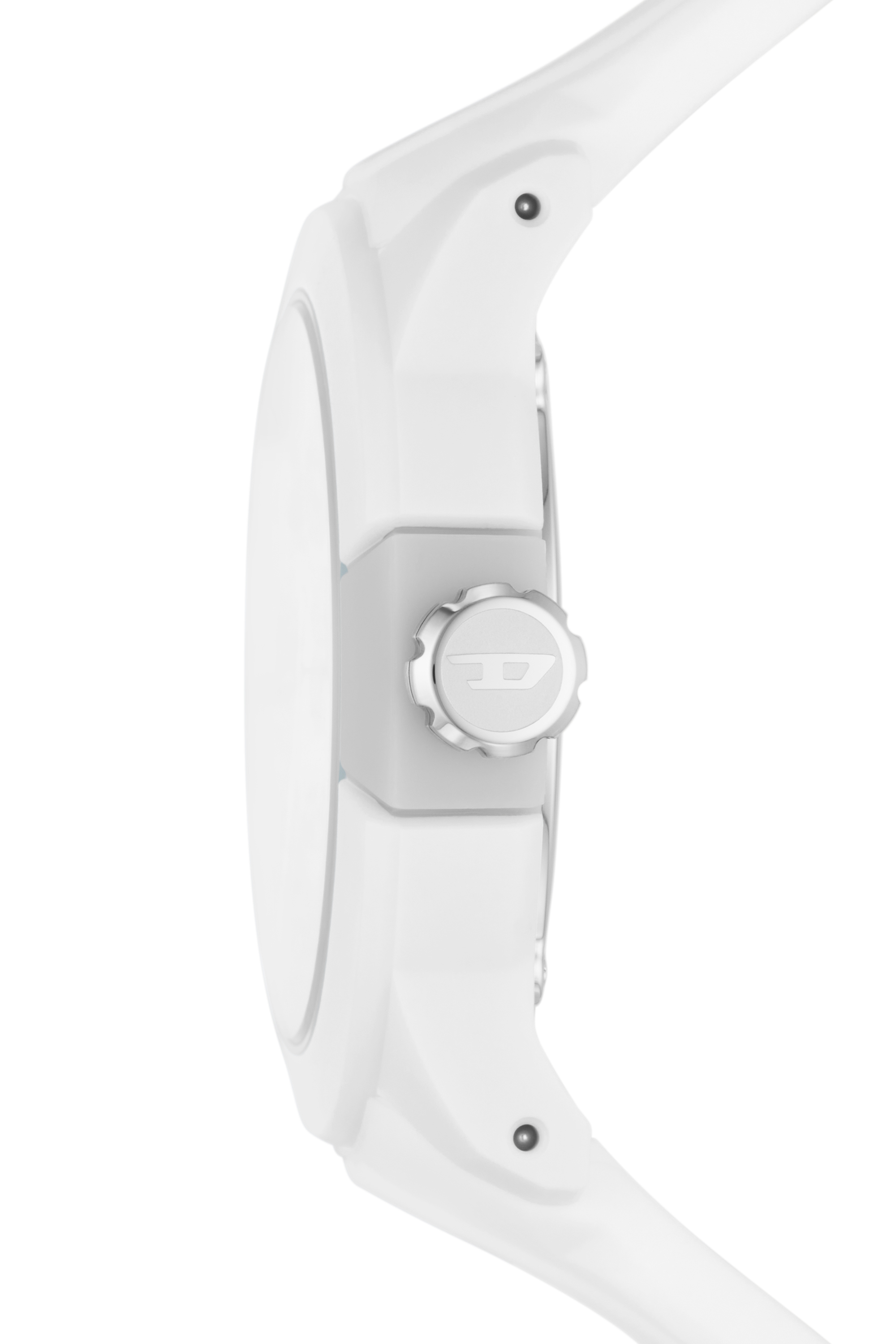 Diesel - DZ1981, Unisex's Double up three-hand white silicone watch in White - 3