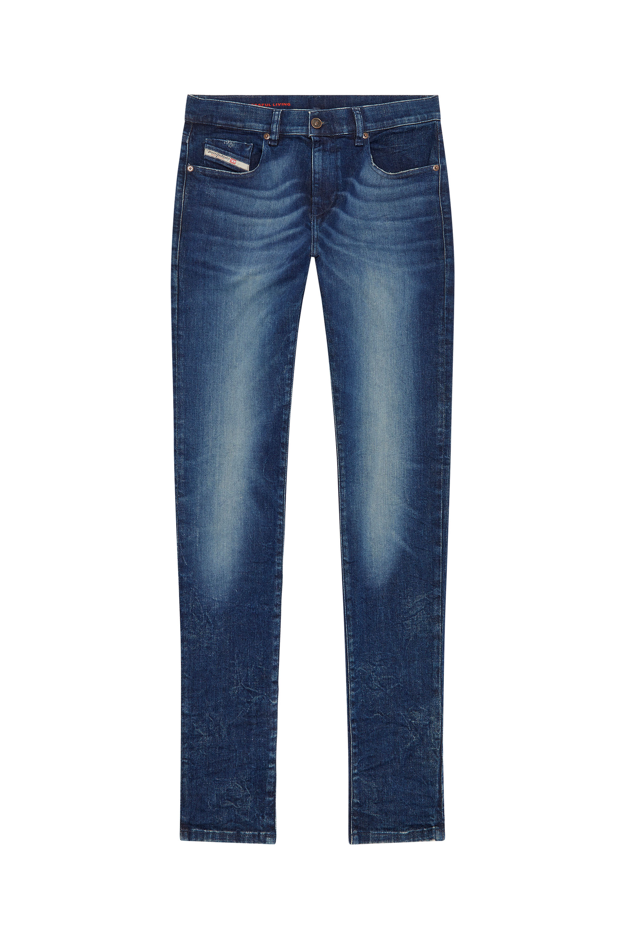 Diesel - 2019 D-Strukt 09F54 Slim Jeans, Dark Blue - Image 6