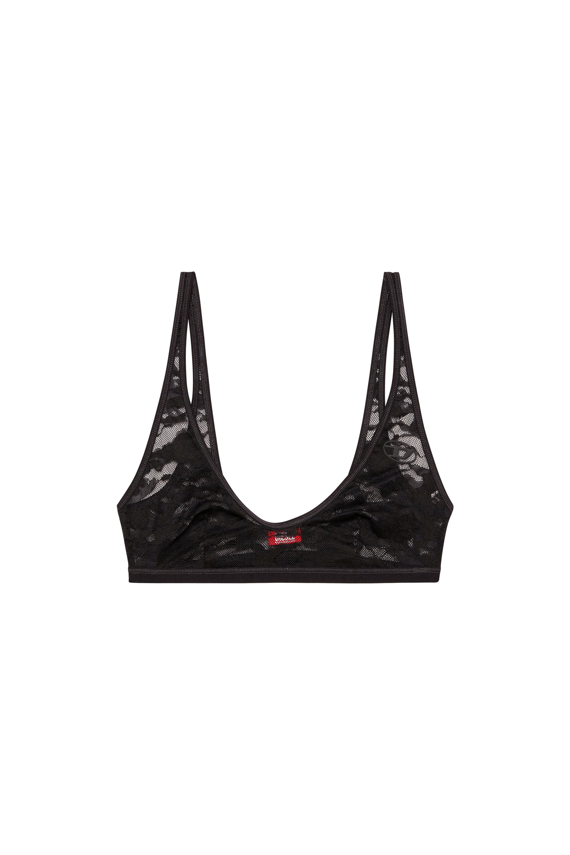 Diesel - TANIA-UTLT, Woman's Camo lace bralette in Black - 3