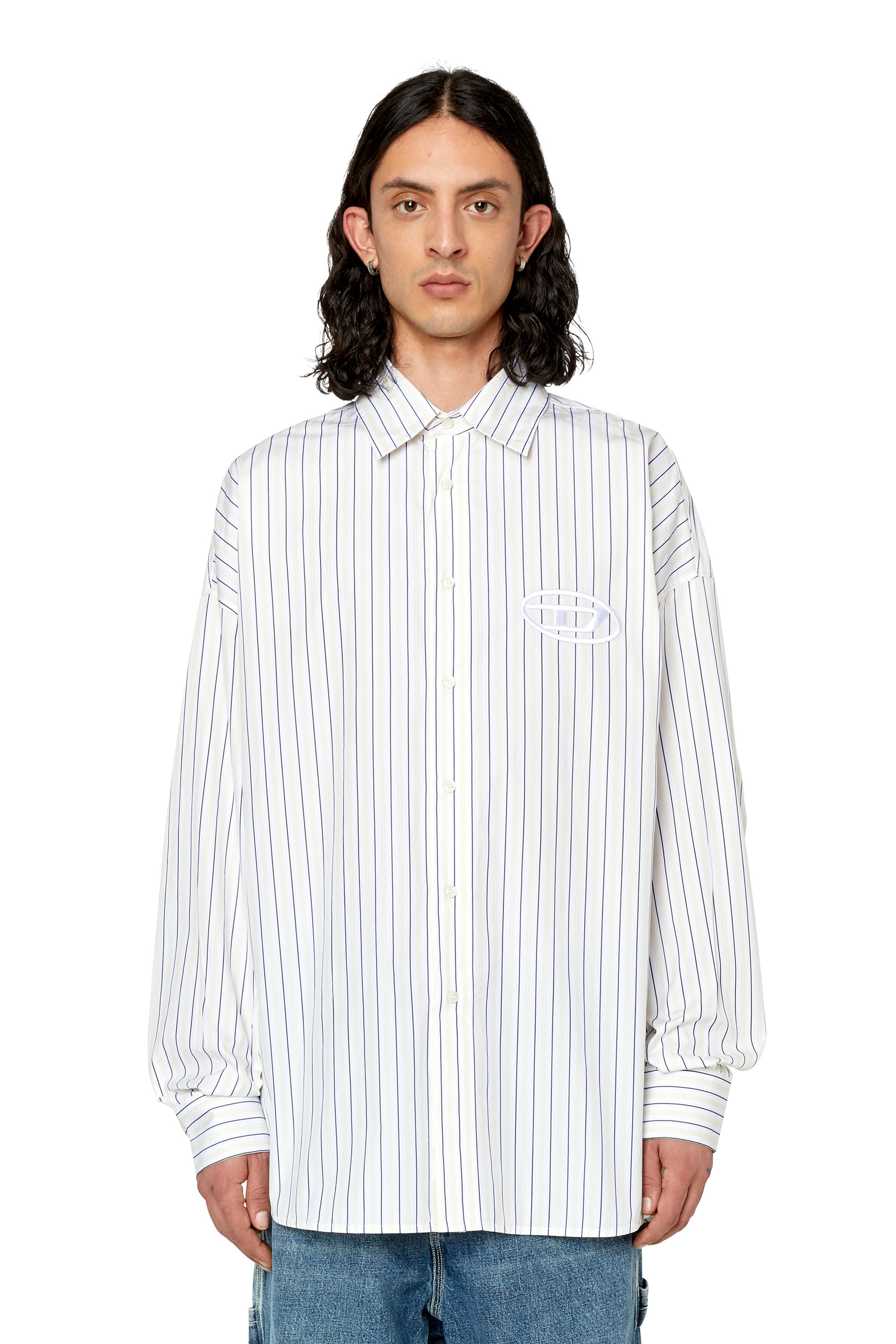 Diesel - S-DOUBLY-STRIPE, White/Yellow - Image 1