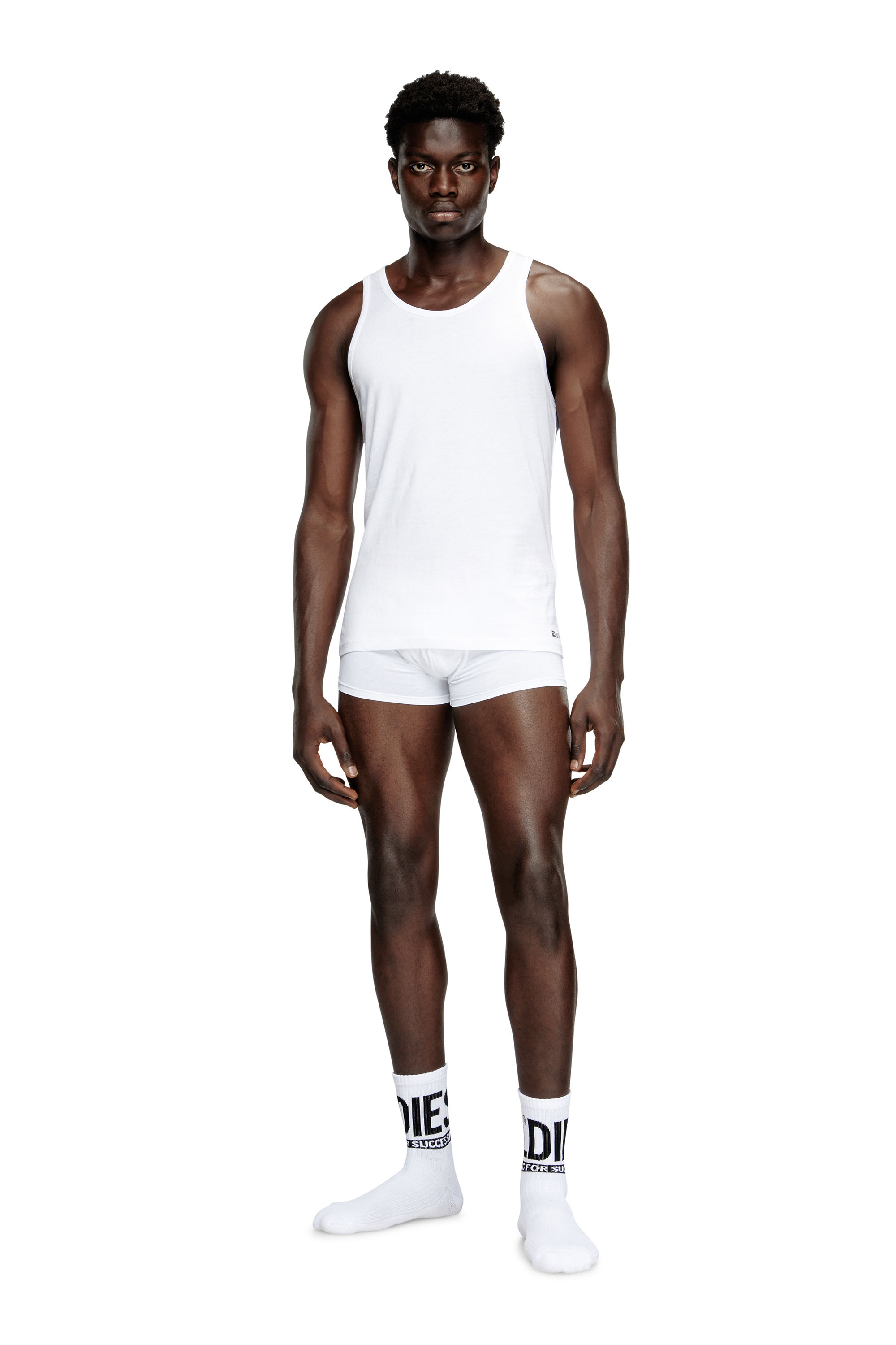 Diesel - WALTY-D-BOX-2PACK, Man's Two pack cotton tank vest in White - 1