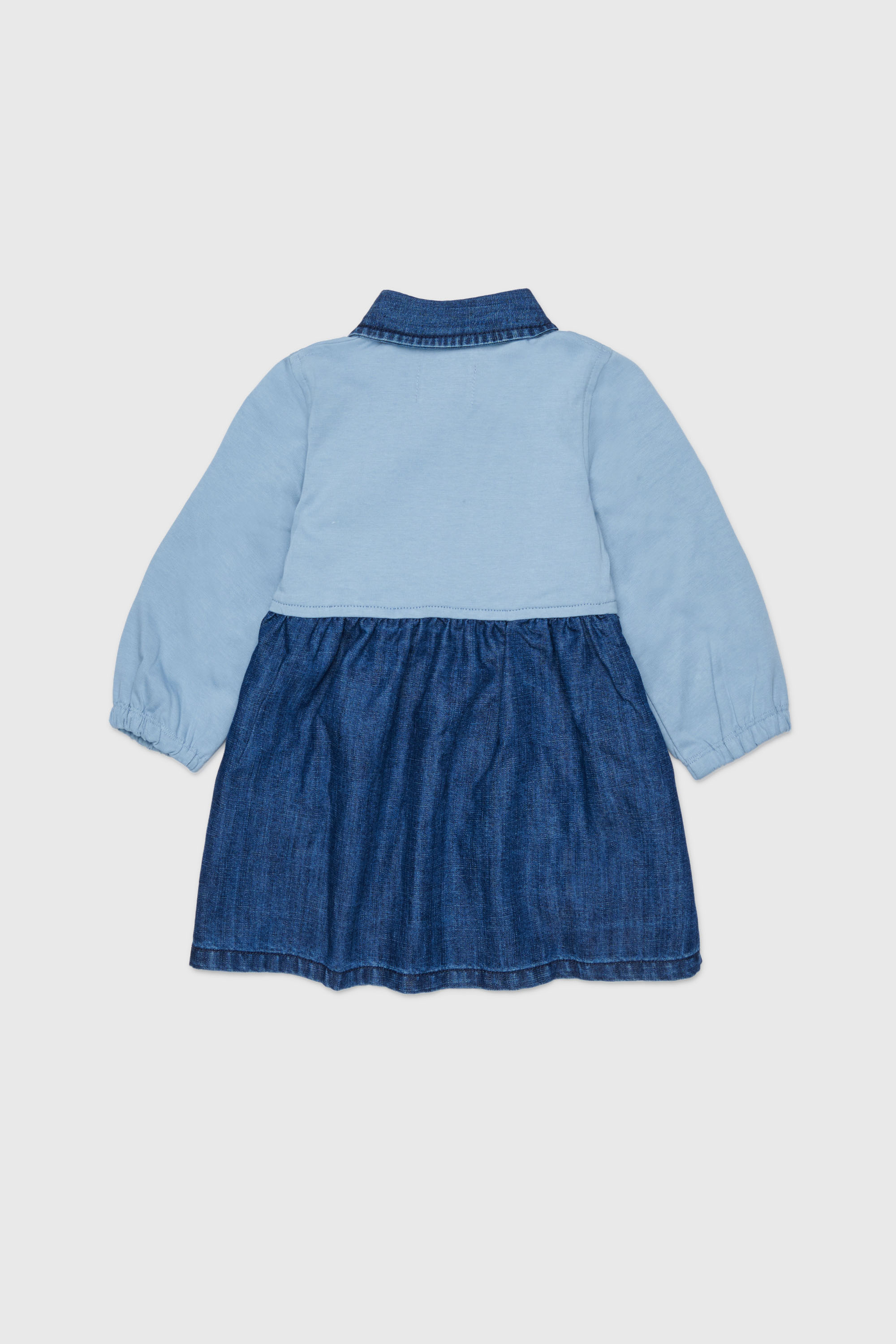 Diesel - DROSEB, Woman's Shirt dress in cotton and denim with rose print in Medium blue - 2