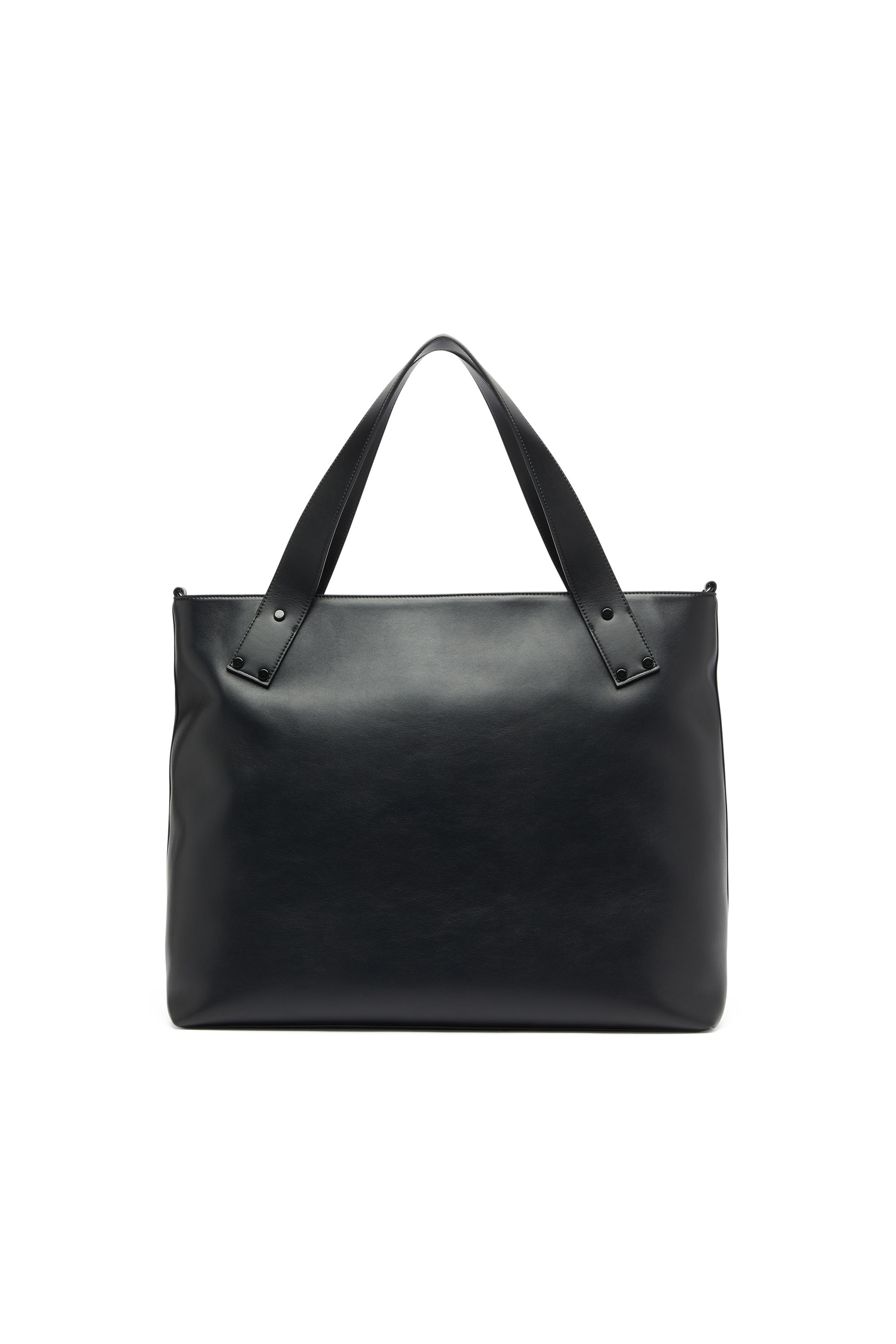 Diesel - RIVET-D TOTE E\W, Man's Rivet-D - Shopping Bag with zip and flap pocket in Black - 2